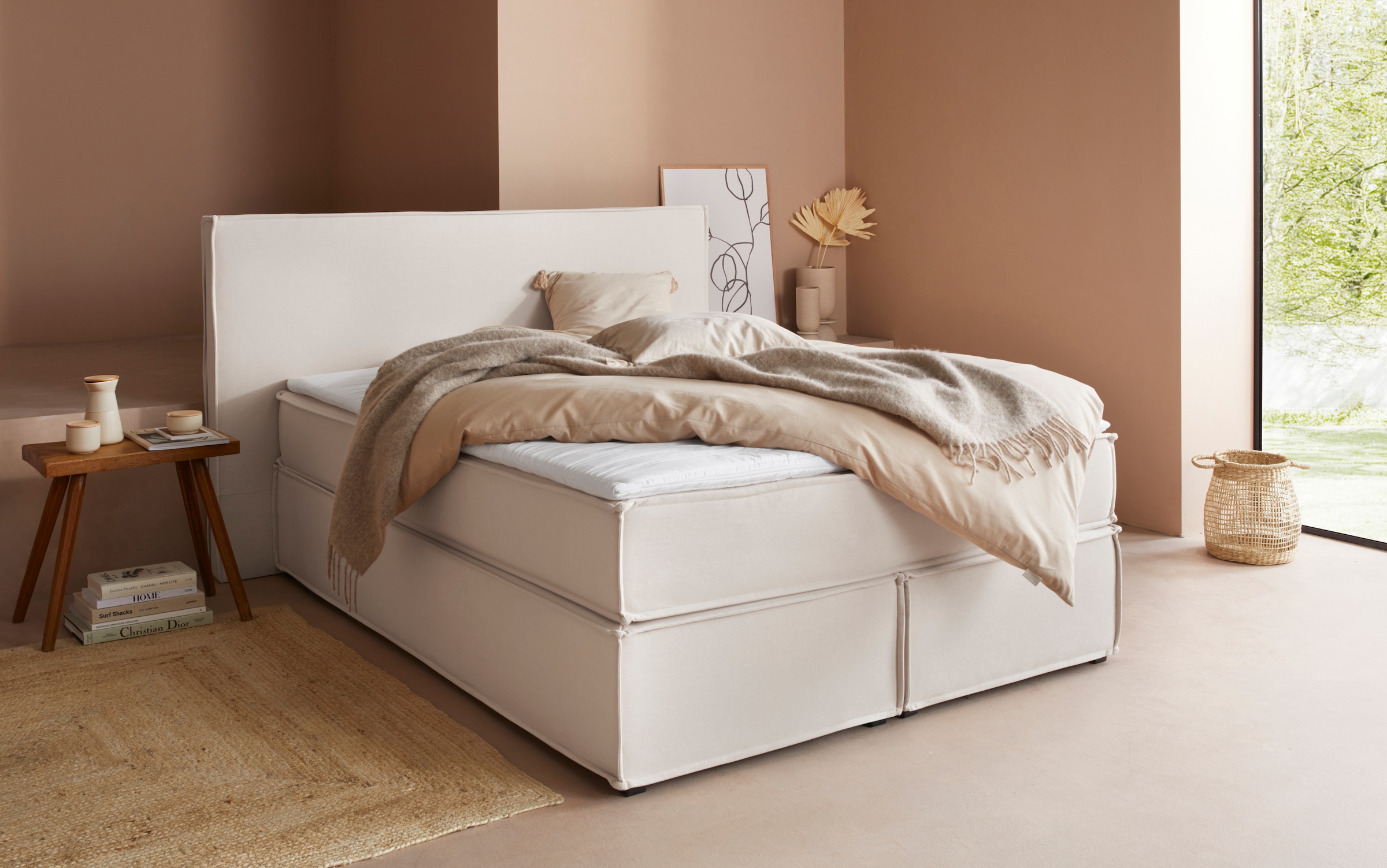 LeGer Home by Lena Gercke Boxspringbett »Yuma« incl. Topper, in 4 Breiten, günstig online kaufen