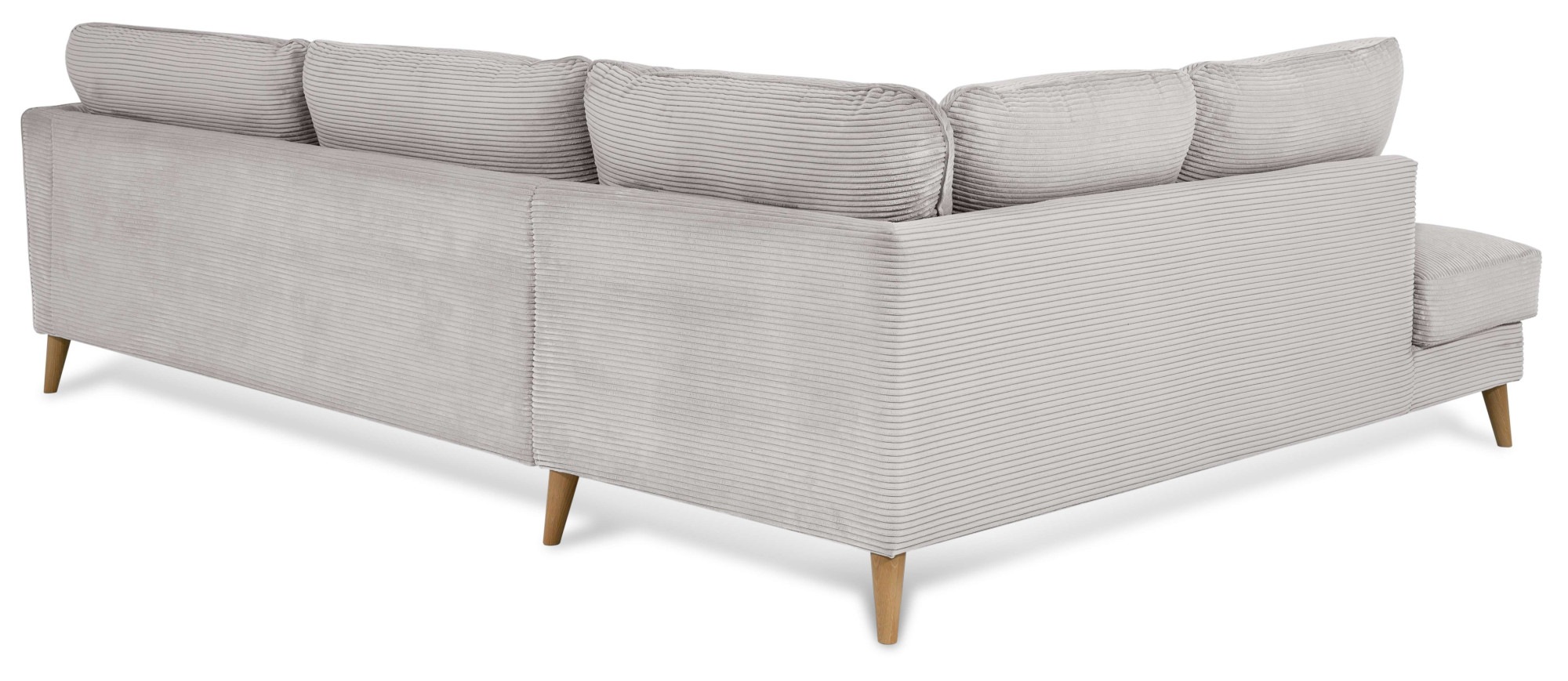 Home affaire Ecksofa »MARSEILLE 278/202 cm, L-Form, Ottom. rechts/links«, Massivholzbeine aus Eiche, in verschieden Bezügen und Farbvarianten