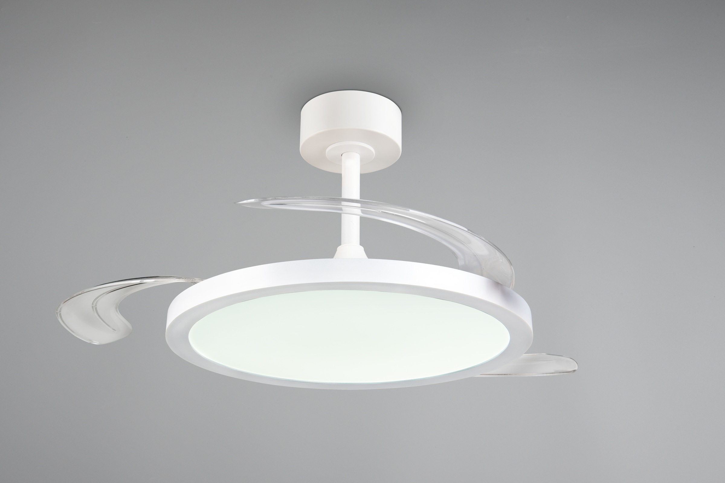 REALITY Leuchten LED Deckenleuchte »KASFJORD mit Ventilator, Deckenventilator mit Licht inklFernbedienung«, 1 flammig, Leuchtmittel LED-Board | LED fest integriert, 6 Geschwindigkeiten Timer Vor- & Rücklauf LED dimmbar CCT Nachtlicht