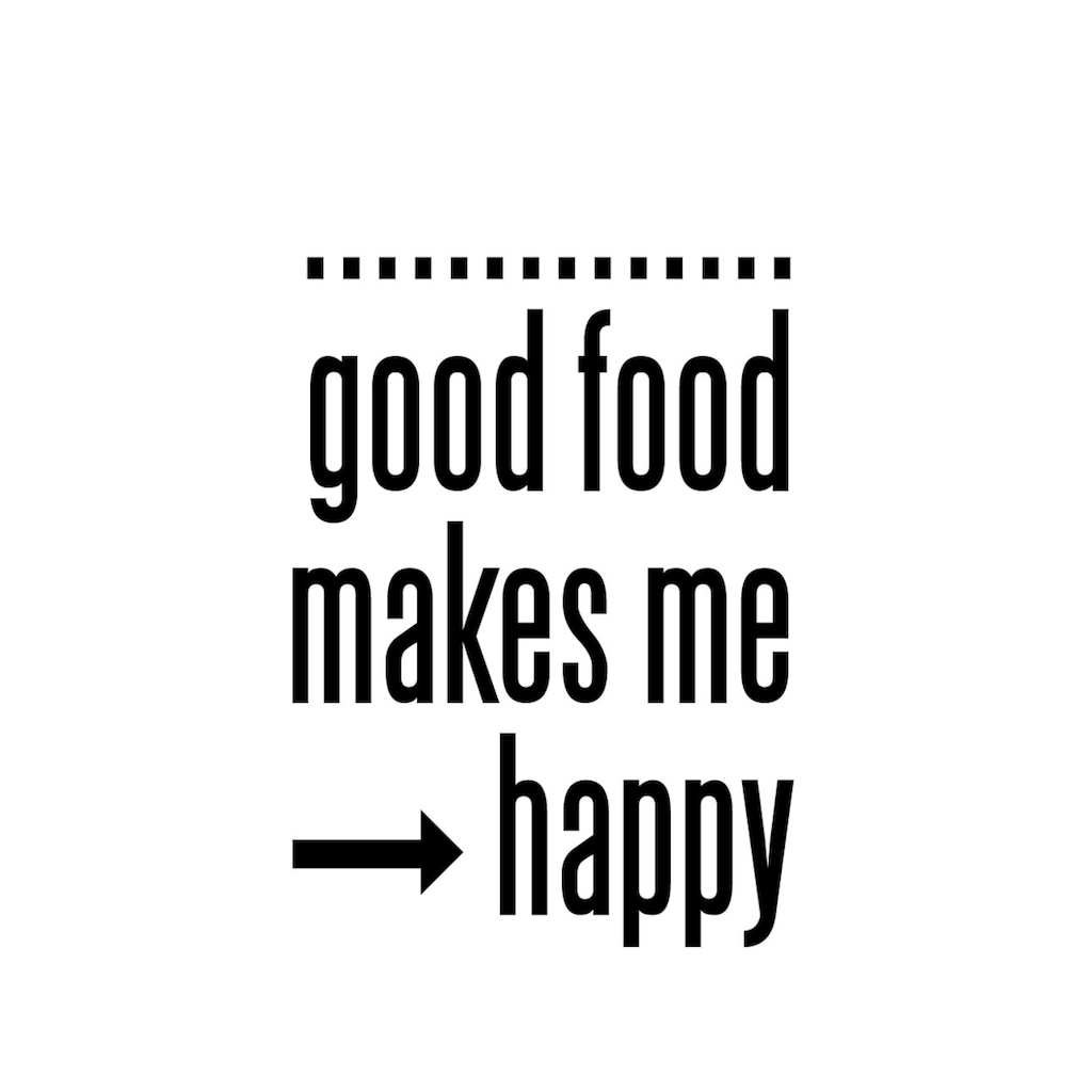 queence Wanddekoobjekt »Good food makes me - happy«
