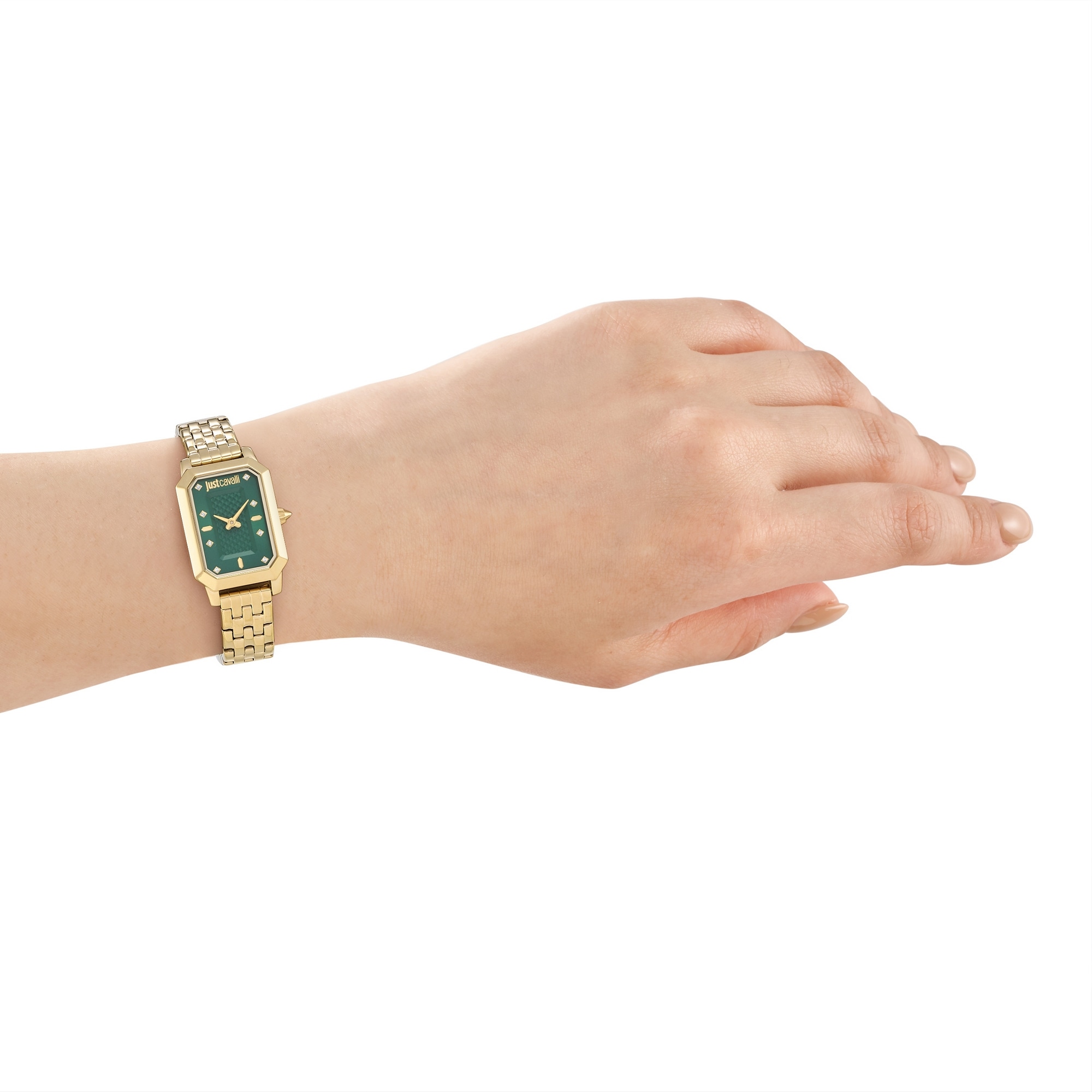 Just Cavalli Time Quarzuhr »Core« Armbanduhr, Damenuhr, Edelstahlarmband, analog, Kristallsteine