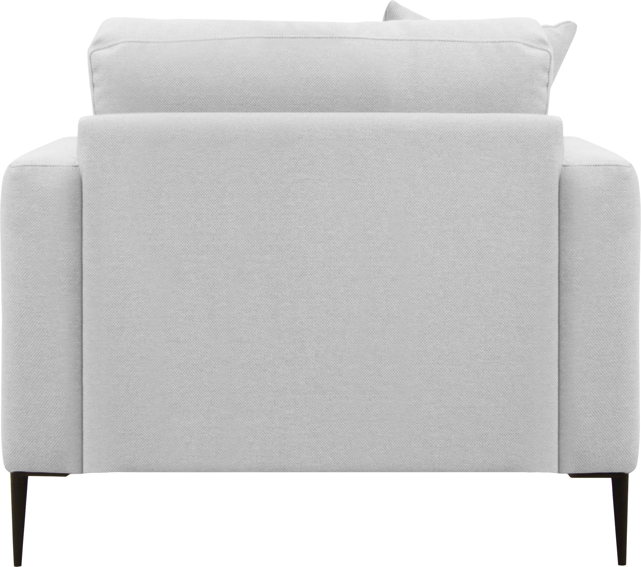 Leonique Sessel »Cozy Loungesessel, Designersessel, Maße B/T/H: 91/97/80 cm«, mit Metallbeinen und Zierkissen