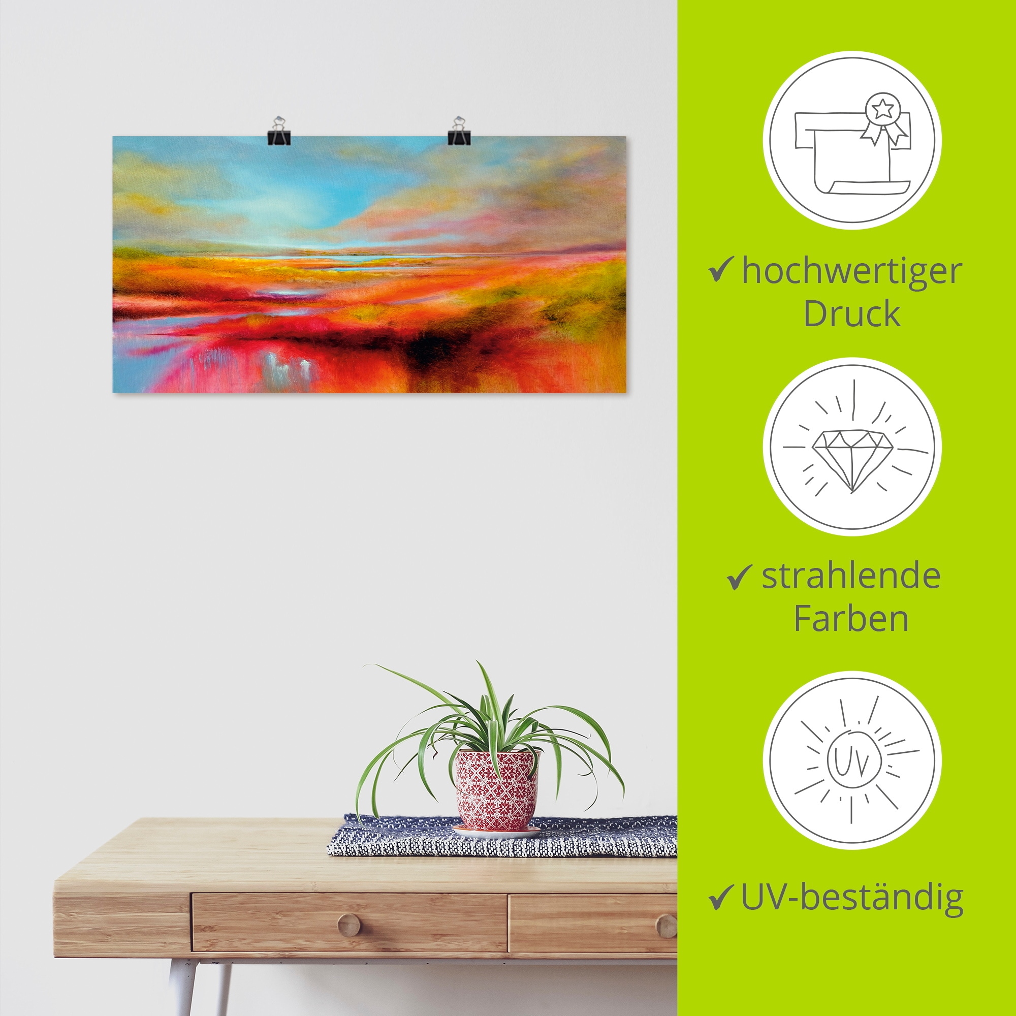 Artland Wandbild »Ein perfekter Tag« Bilder vom Sonnenuntergang & -aufgang 1 Stk. tlg. als Leinwandbild, Poster in verschied. Größen