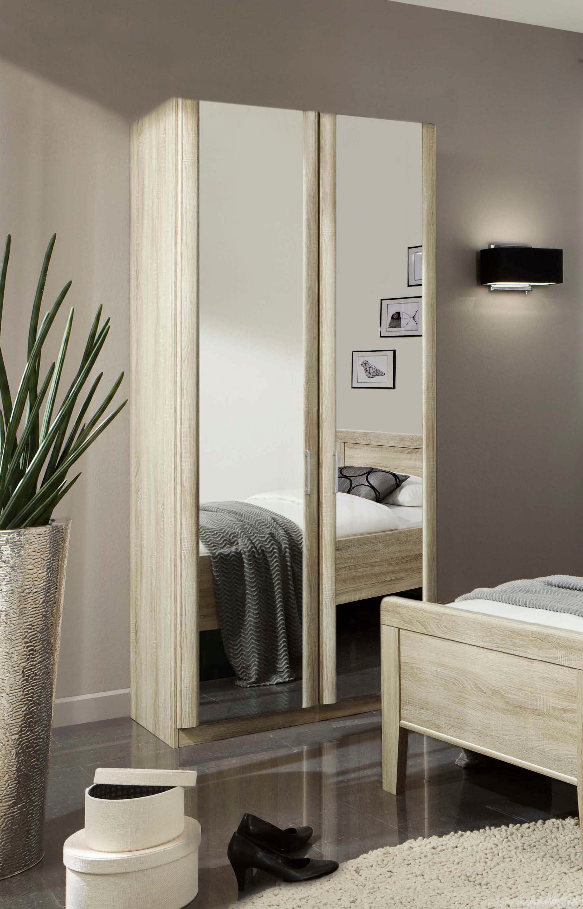 Kleiderschrank WIEMANN "Meran", beige (eiche, sägerau), B:99,4cm H:196cm T:58cm