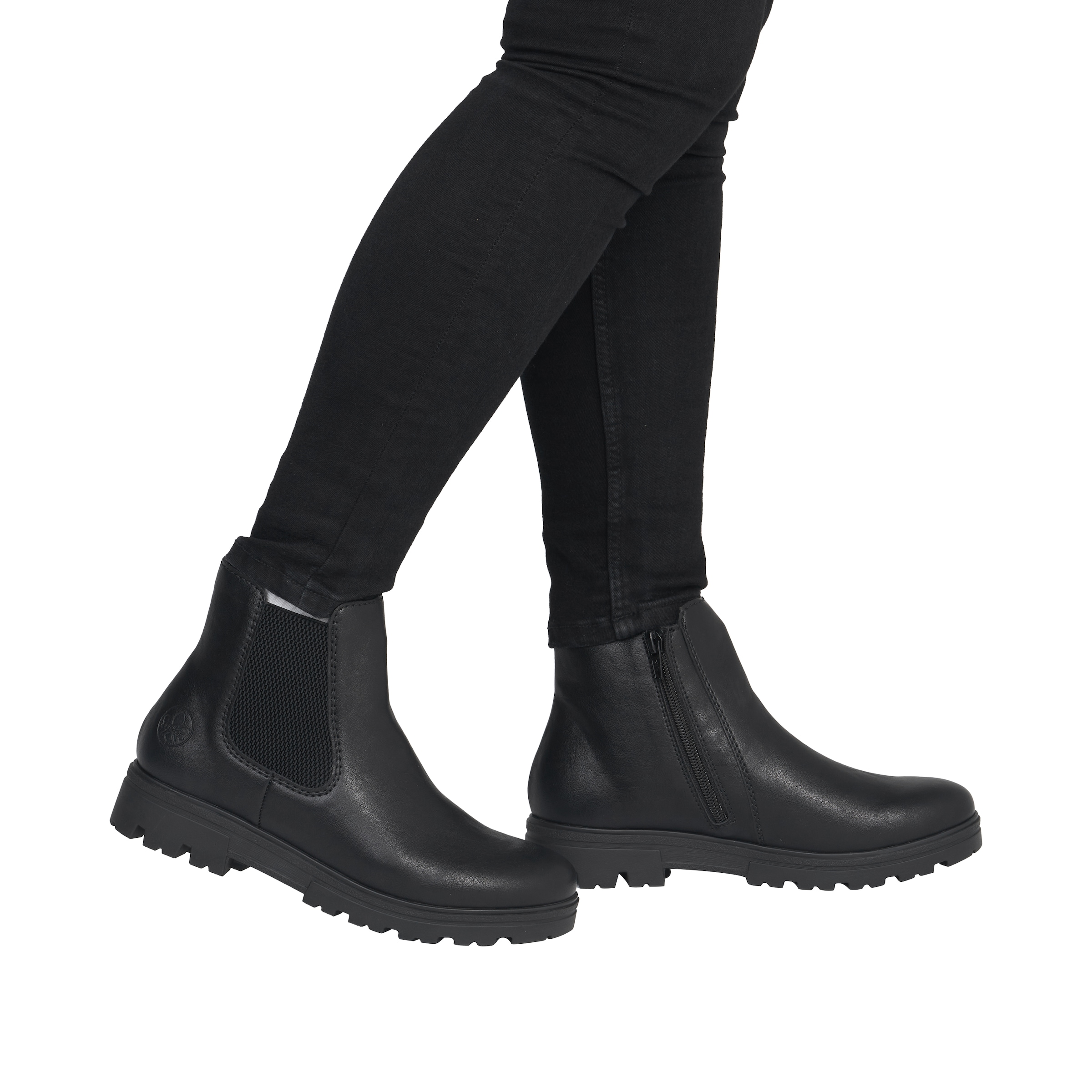 Rieker Chelseaboots  Blockabsatz, Stiefelette mit praktischem Innenreißvreschluss