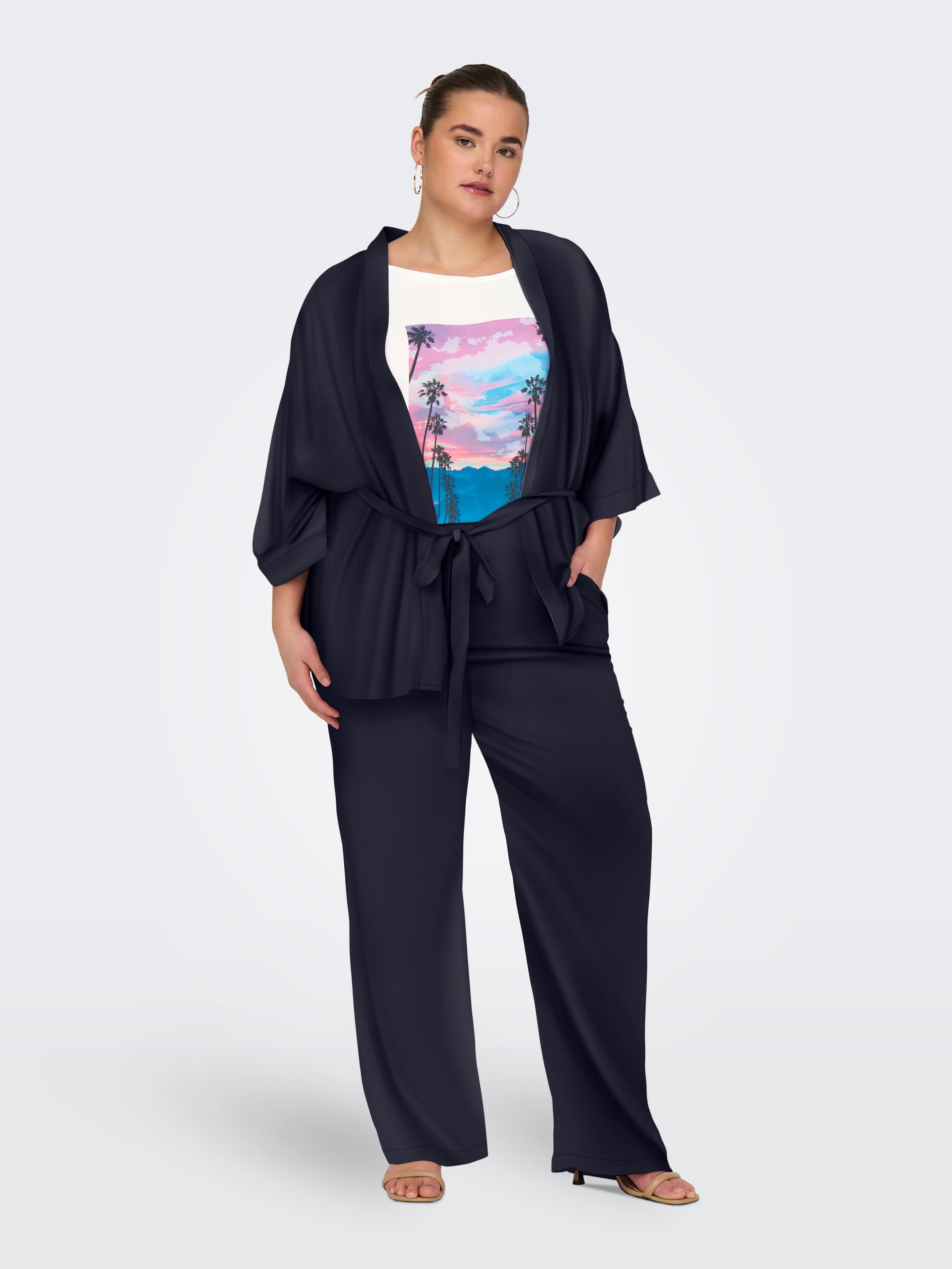 ONLY CARMAKOMA Schlupfhose »CARKENDRA LIFE WIDE ANKLE PANTS AOP«, Sommerhose