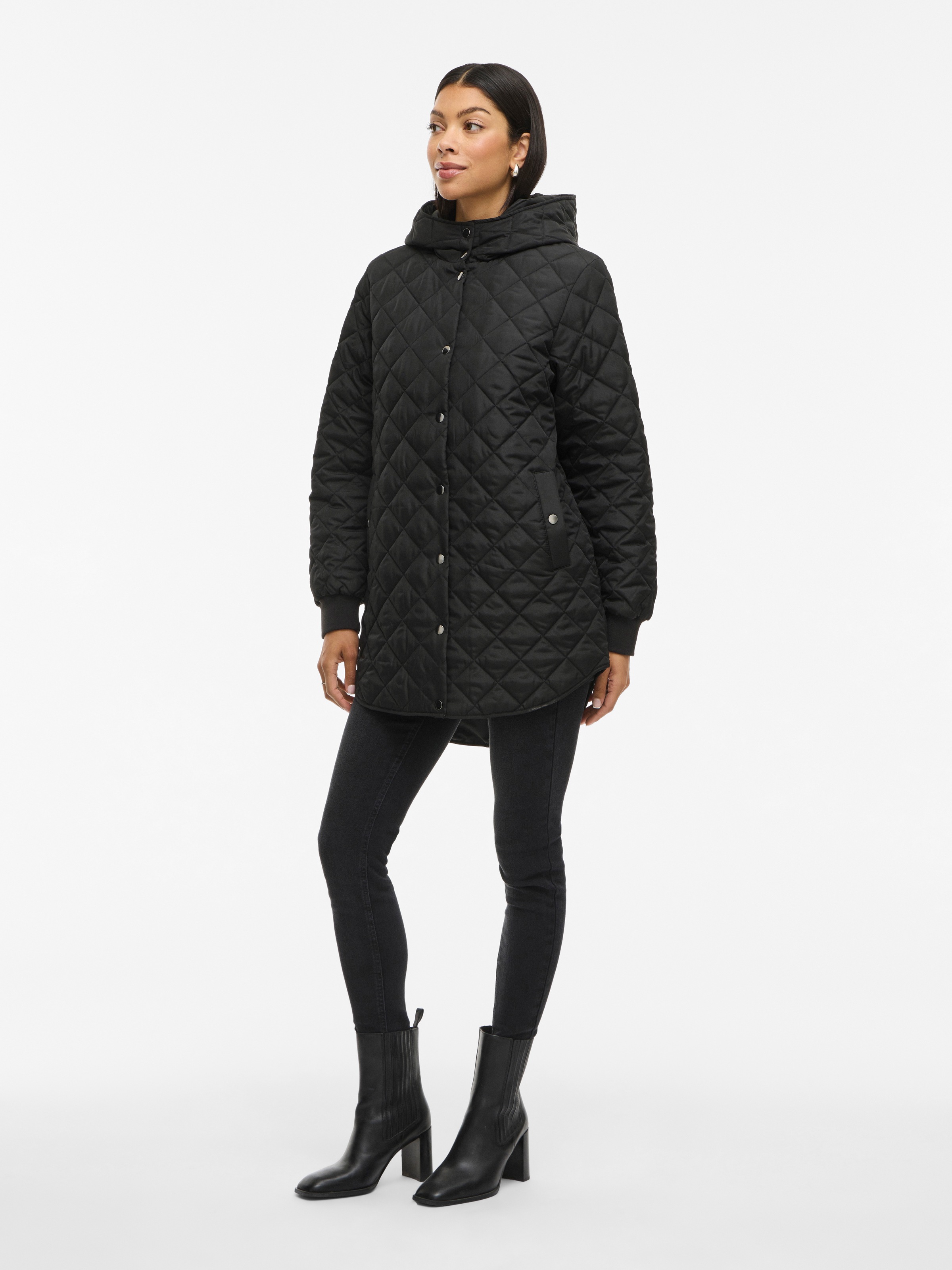 Vila Steppjacke »VITATE L/S HOODED JACKET - NOOS« mit Kapuze Kunstfaser