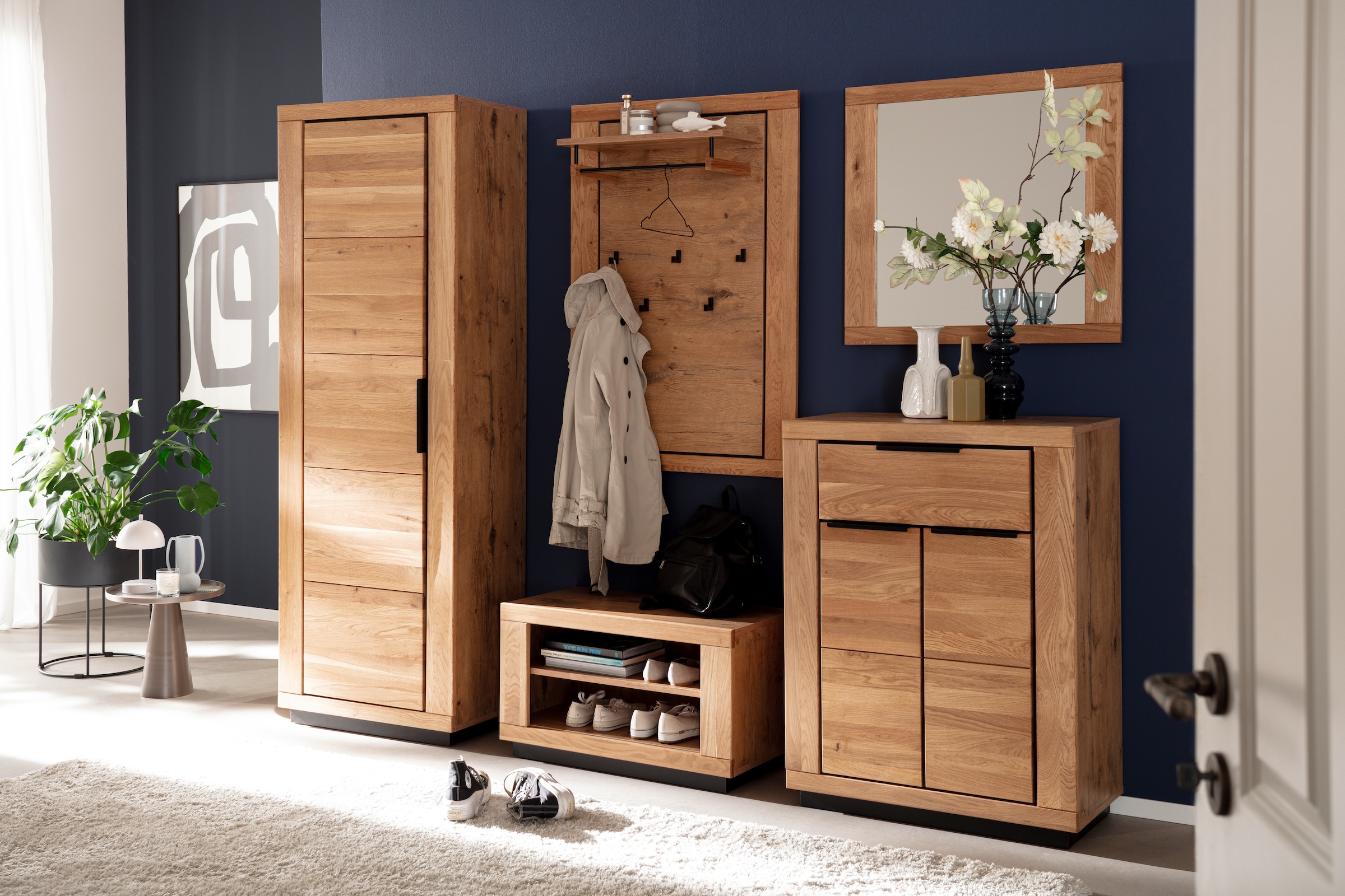 MCA living Sitzbank »Greno Garderobenbank«, (1 St.), 2 offene Fächer, FSC-Mix
