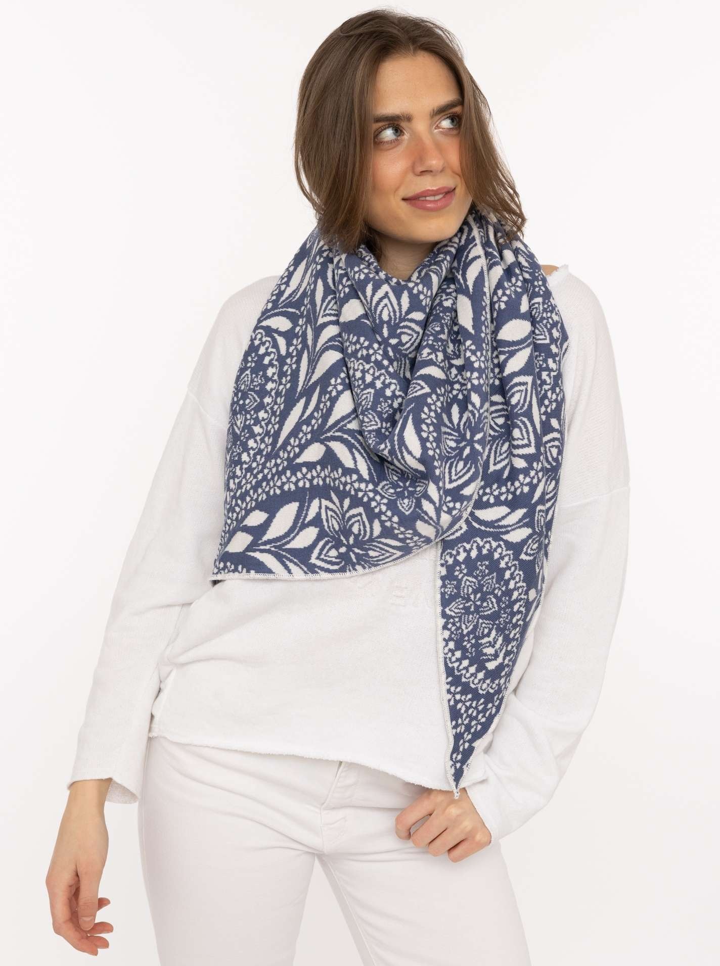 Zwillingsherz Dreieckstuch »"Paisley Blätter"« blumiges Muster, tolles Accessoire, vielseitig tragbar
