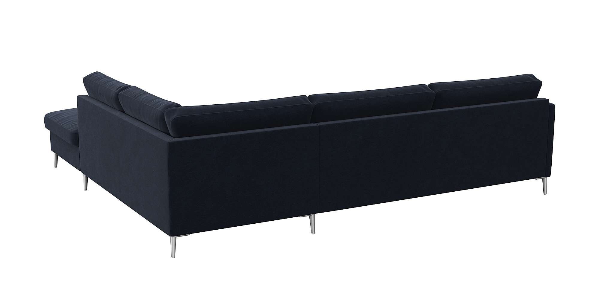 FLEXLUX Ecksofa »Fiore, L-Form, bequem und komfortabel durch hochwertigem Sitzaufbau«, schmale Armlehnen, Kaltschaum, Füße Alu