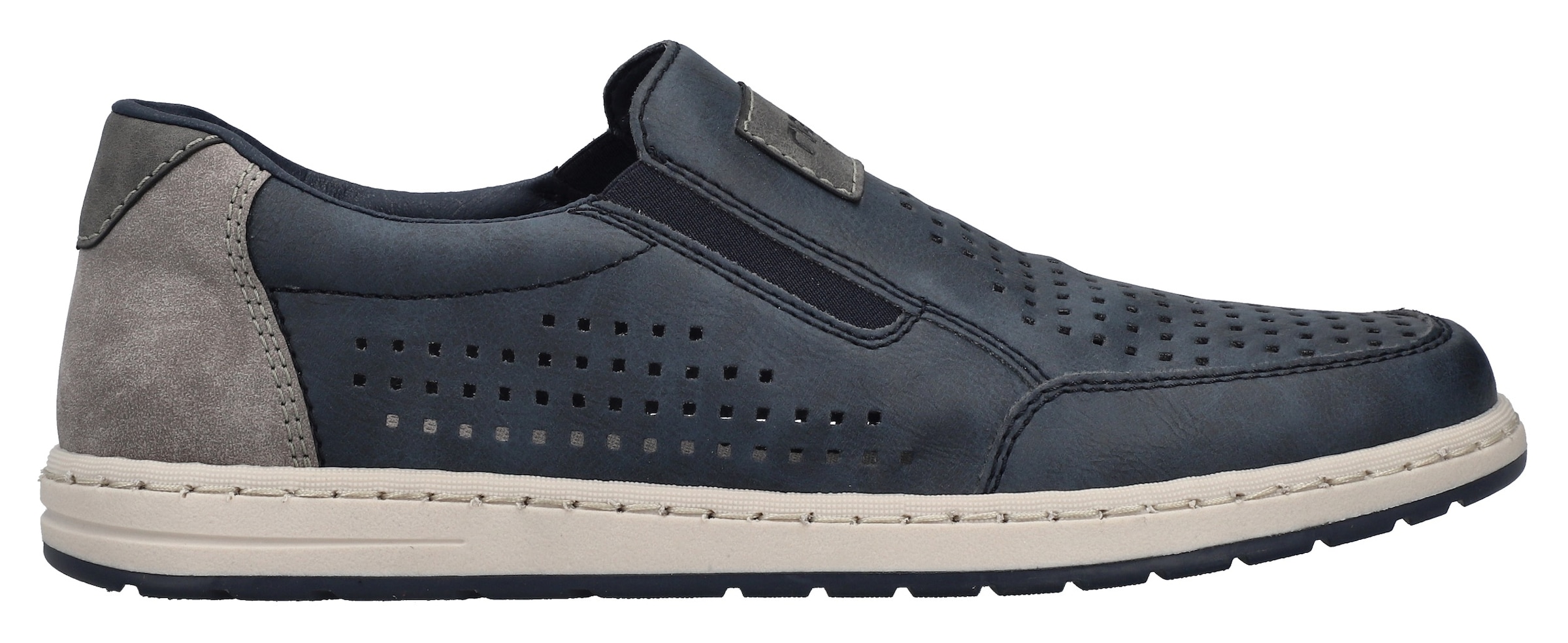 Rieker Slipper, Slip-on Sneaker, Loafer, Komfortschuh mit Gummizug für guten Sitz
