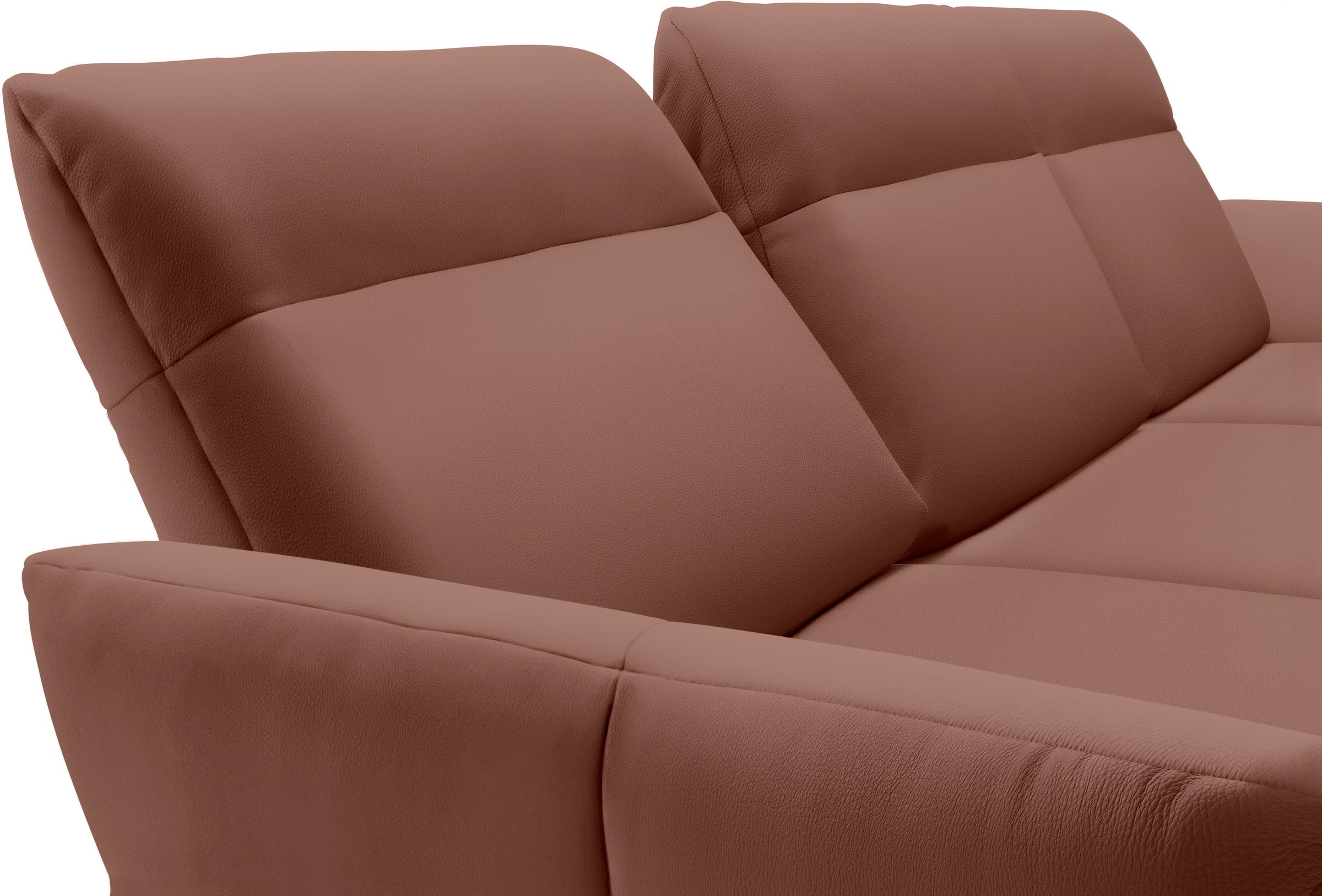 Creation BY ROLF BENZ Ecksofa »CR.460«, Sockel in Eiche, Alugussfüße in umbragrau, Breite 298 cm