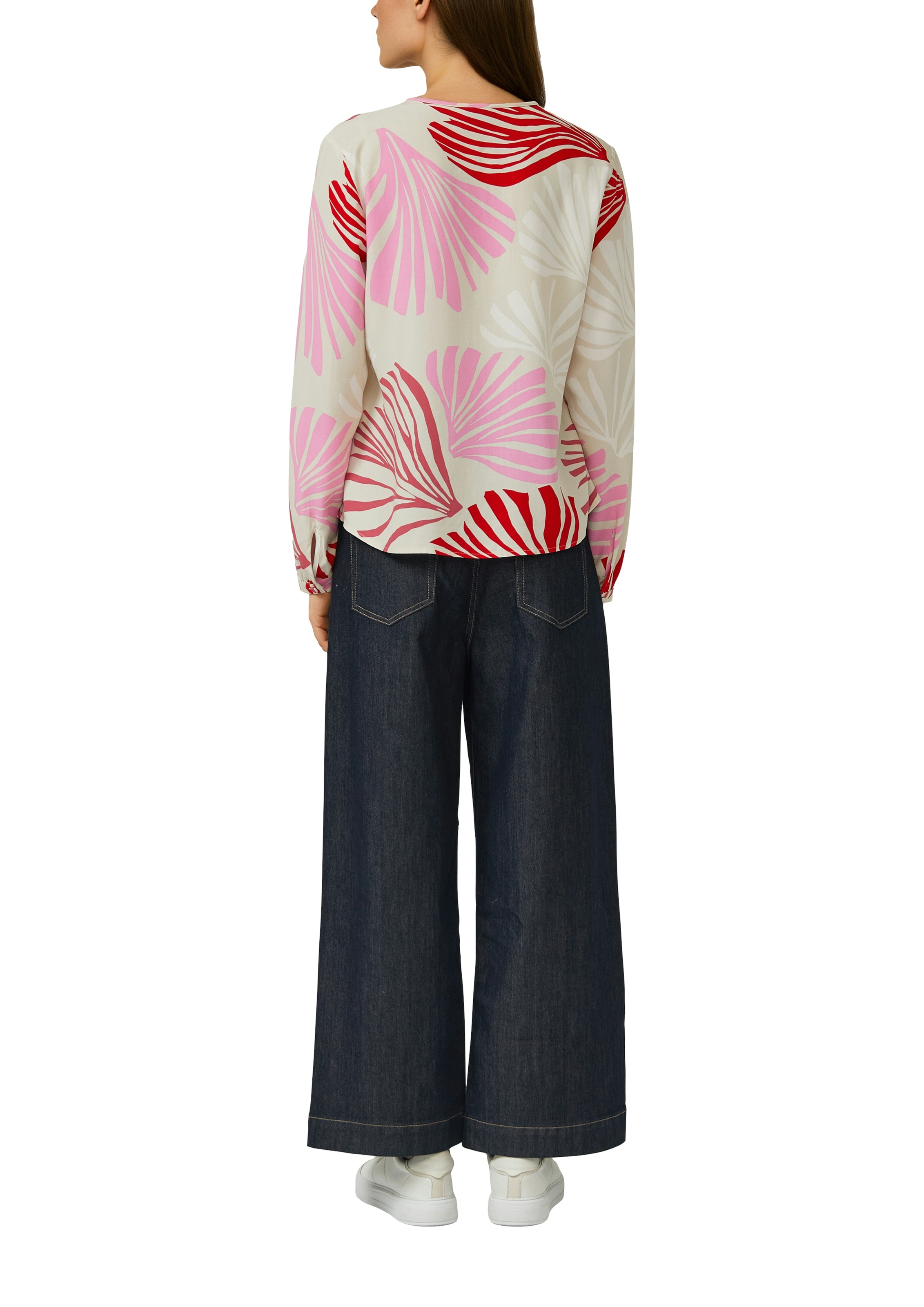 s.Oliver BLACK LABEL Langarmbluse mit floralem Muster