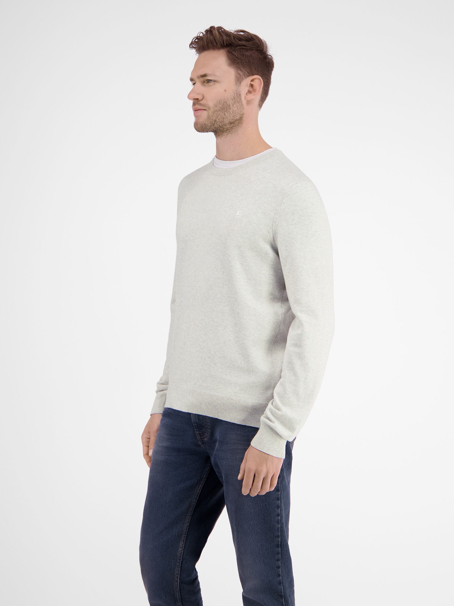 LERROS Strickpullover »LERROS Lässiger Flachstrickpullover«