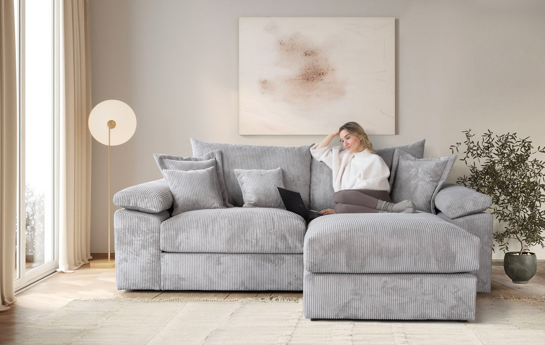 Home affaire Ecksofa »Soft&Cosy XL L-Form - Breite 246 cm«, Mega-Sofa, in C günstig online kaufen