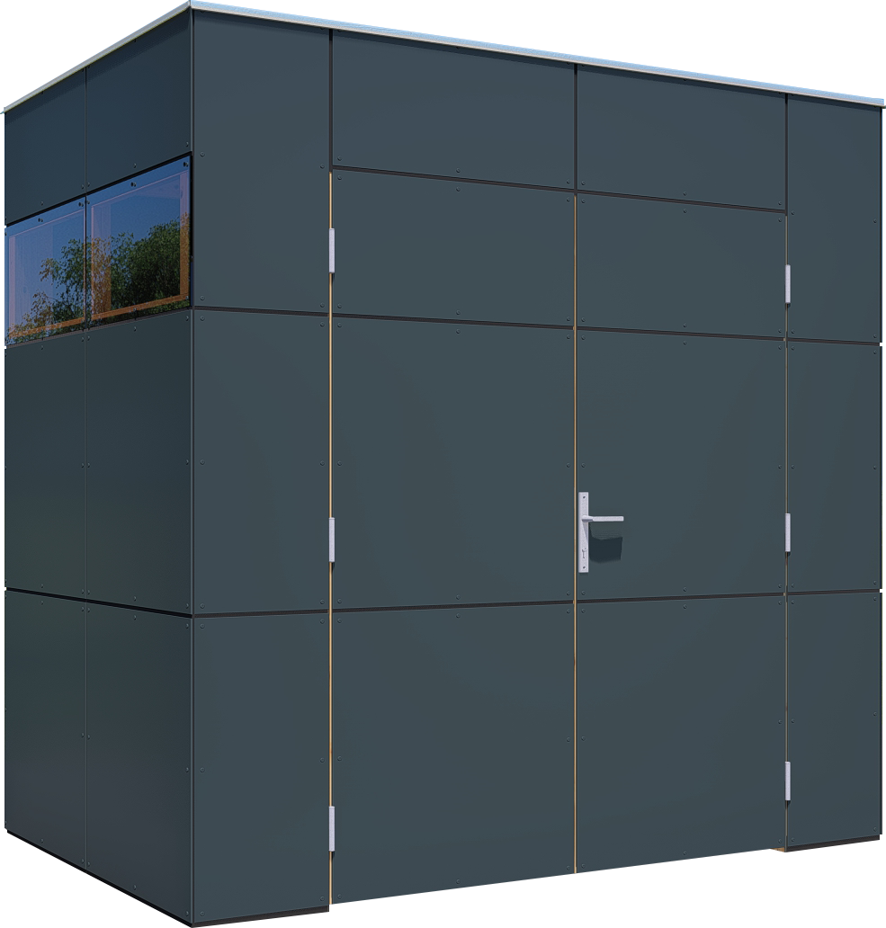 BERTILO Gartenhaus »HPL Mini, in verschiedenen Farben« Fassaden-HPL in Architekturqualität, witterungsbeständig, farbstabil