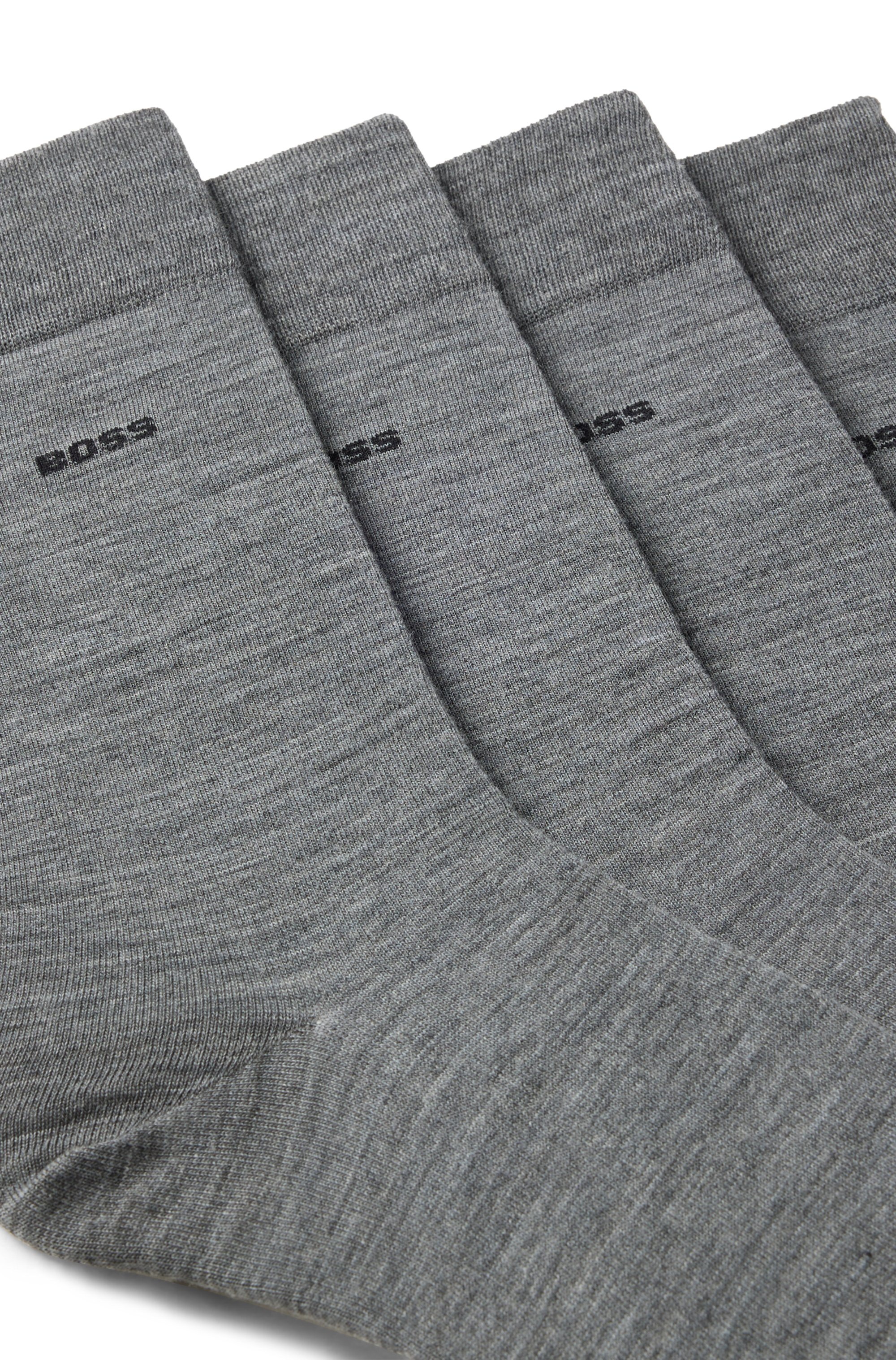 BOSS Socken »2P RS Uni WO«, (Packung, 2er Pack), mit eingesticktem Markenlogo