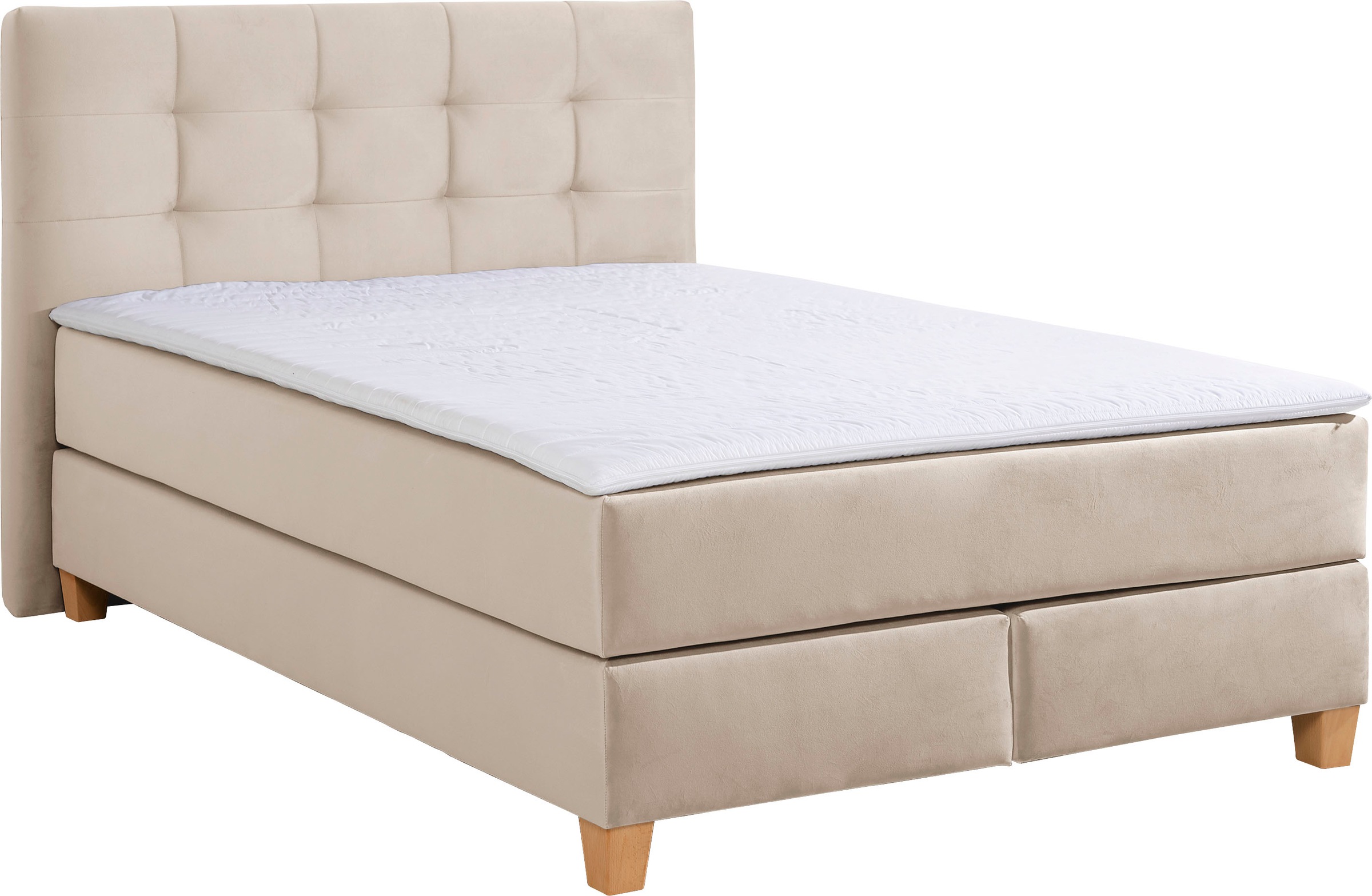 Home affaire Boxspringbett "Moulay", inkl. Topper, in 3 Härtegraden, TFK au günstig online kaufen