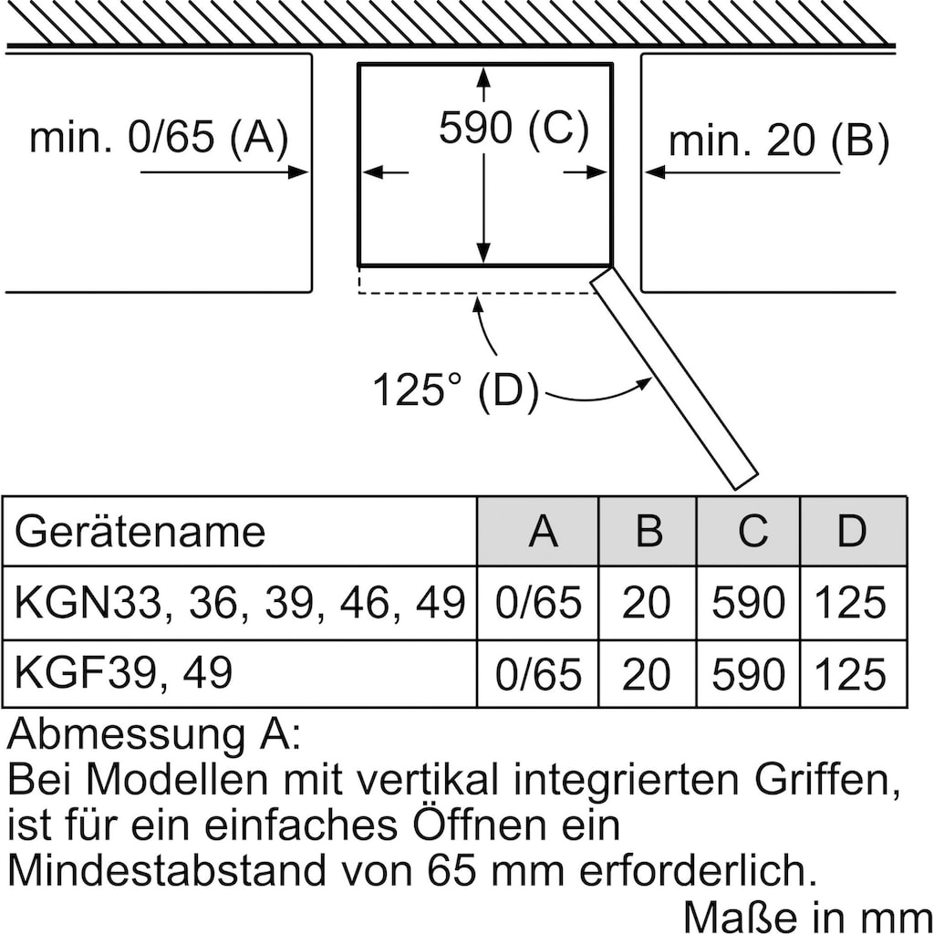 BOSCH Kühl-/Gefrierkombination »KGN36NLEA«, KGN36NLEA, 186 cm hoch, 60 cm breit