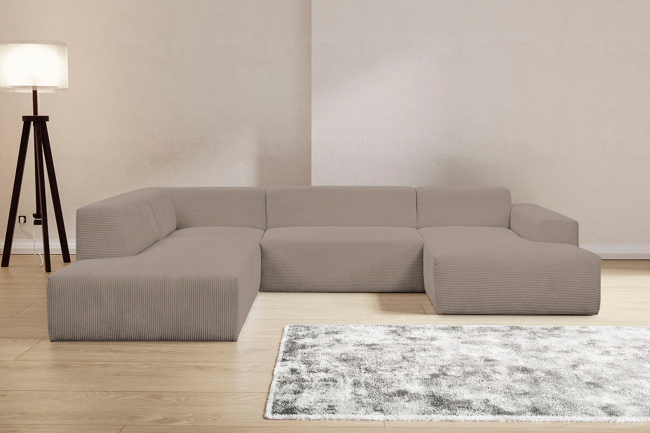 INOSIGN Wohnlandschaft "Zeus U-Form", Curvy Trend Wohnlandschaft mit urbane günstig online kaufen