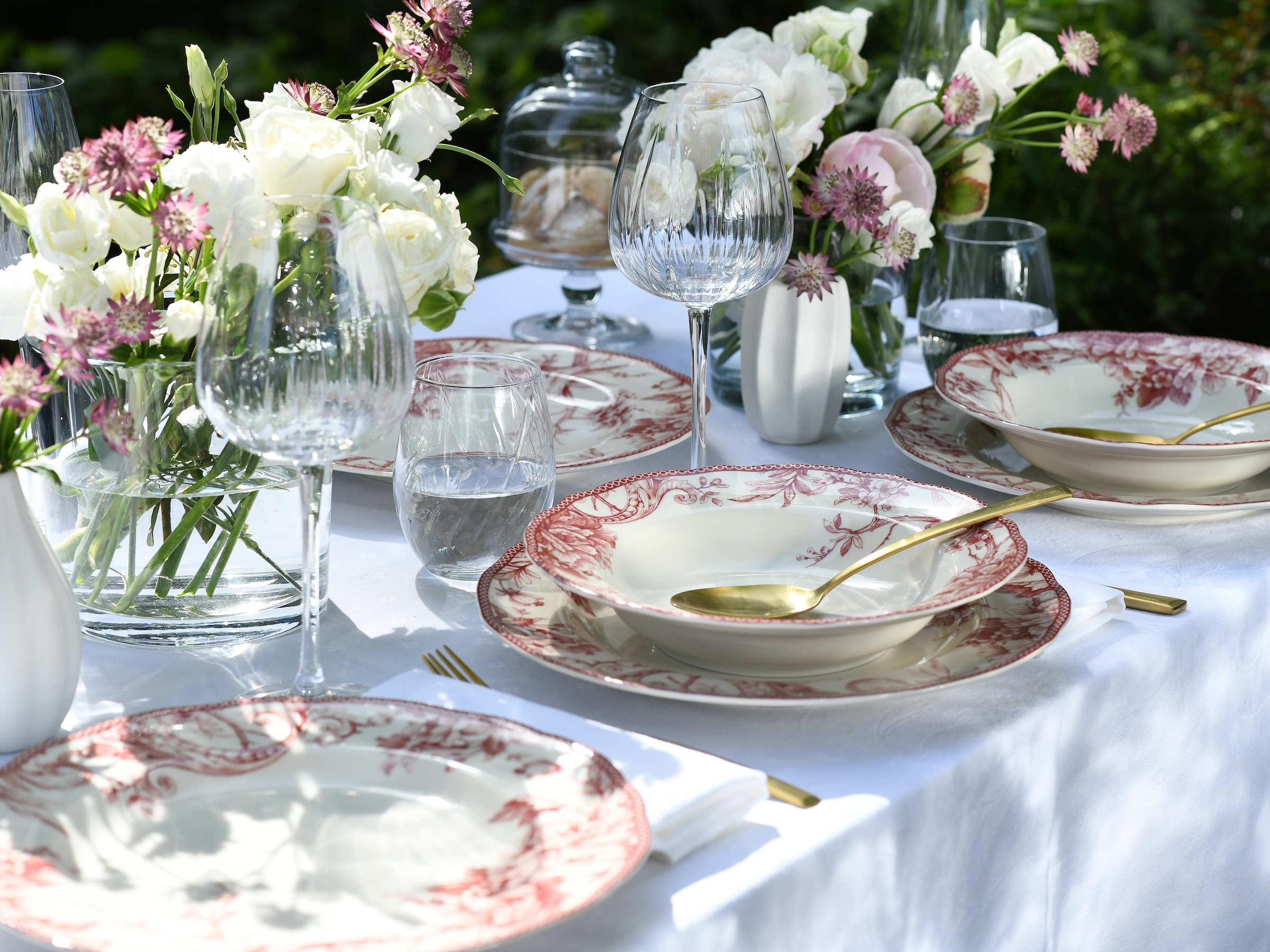 CreaTable Kombiservice »Adelaide, Service 20-tlg.« Nostalgischer Vintage Dekor, Elegante Form