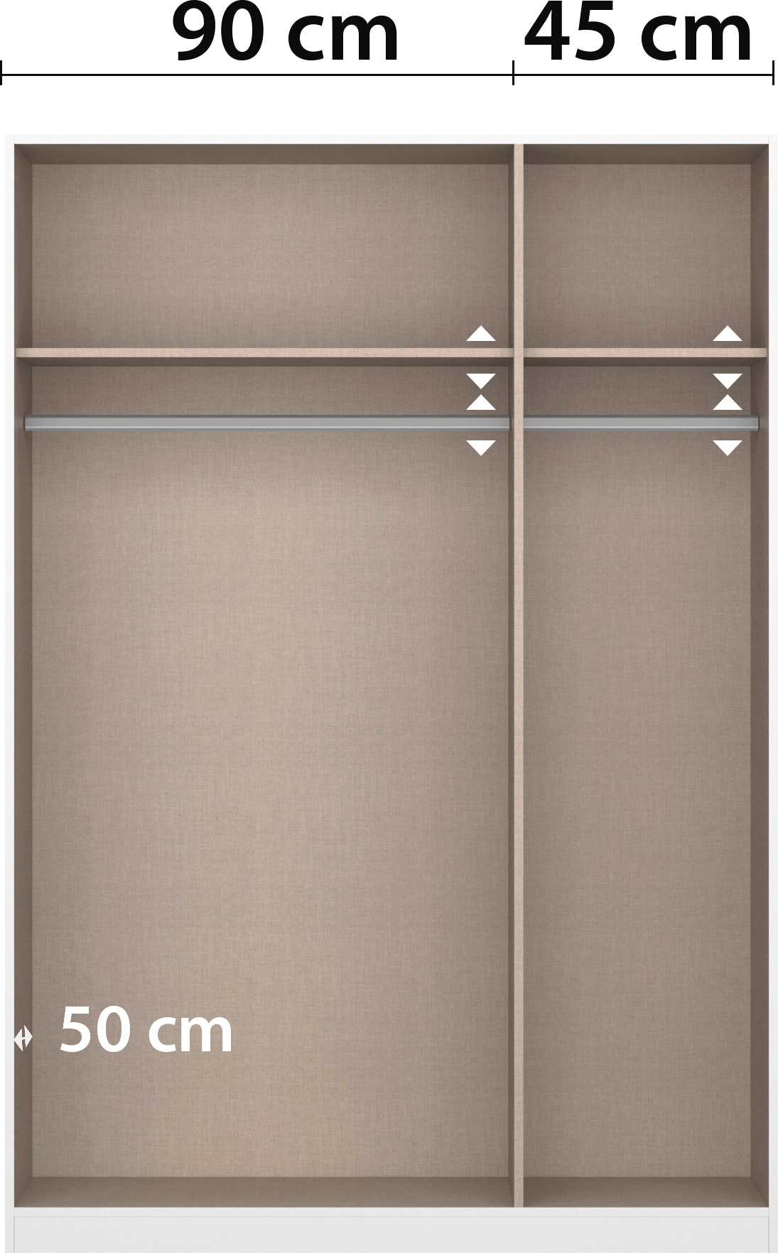 INOSIGN BY RAUCH Drehtürenschrank »Ferris Schrank Breite 2,10m BESTSELLER Schlafzimmerschrank«, Kleiderschrank mit Spiegel in den Ausführungen BASIC/CLASSIC/PREMIUM