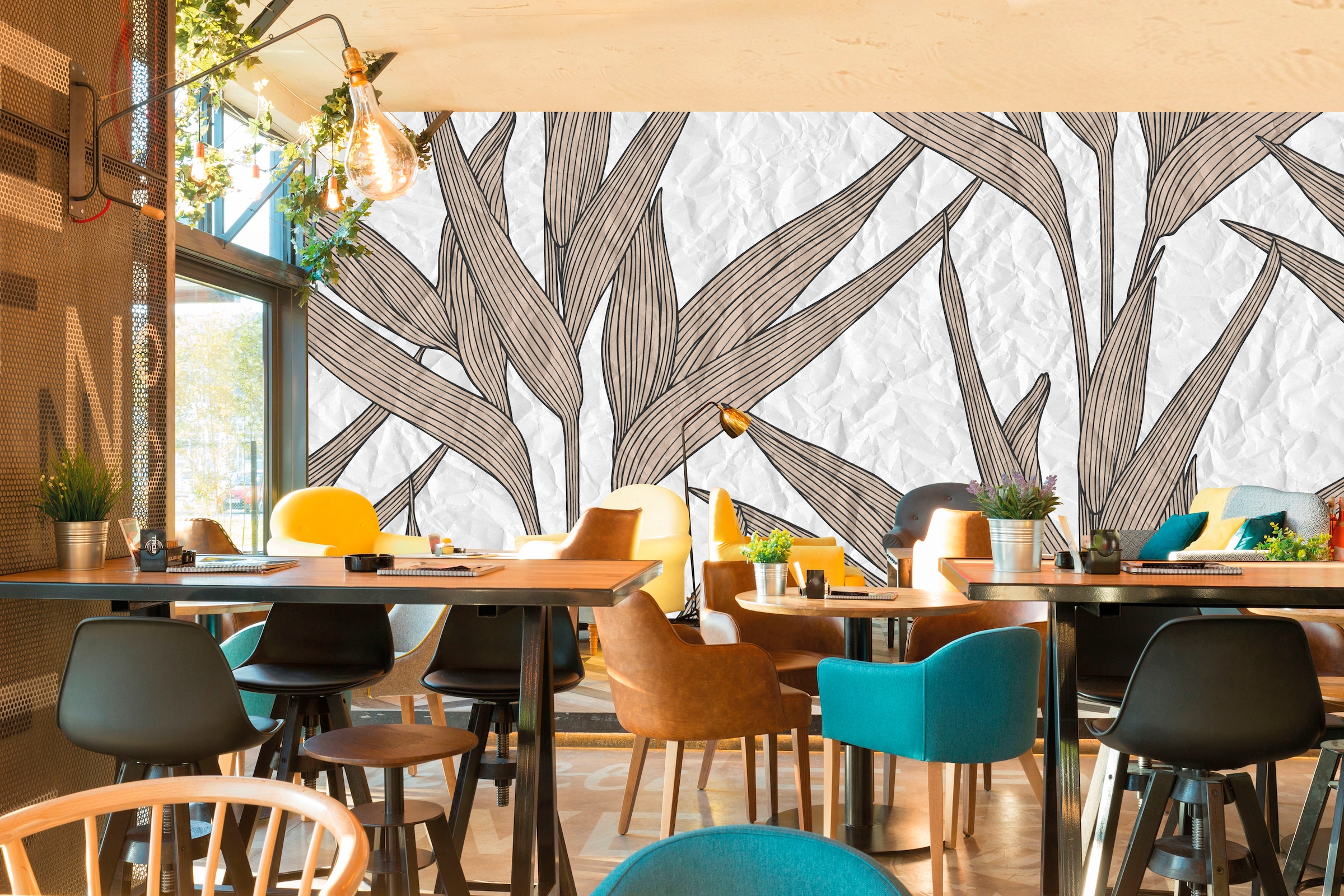 Architects Paper Fototapete »Atelier 47 White Paper Leaves 1« floral glatt Vlies, Wand, Schräge, Decke