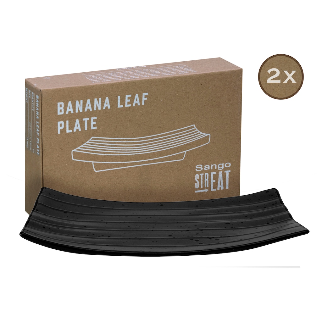 CreaTable Servierplatte »Banana Leaf«, (Set, 2 tlg.)
