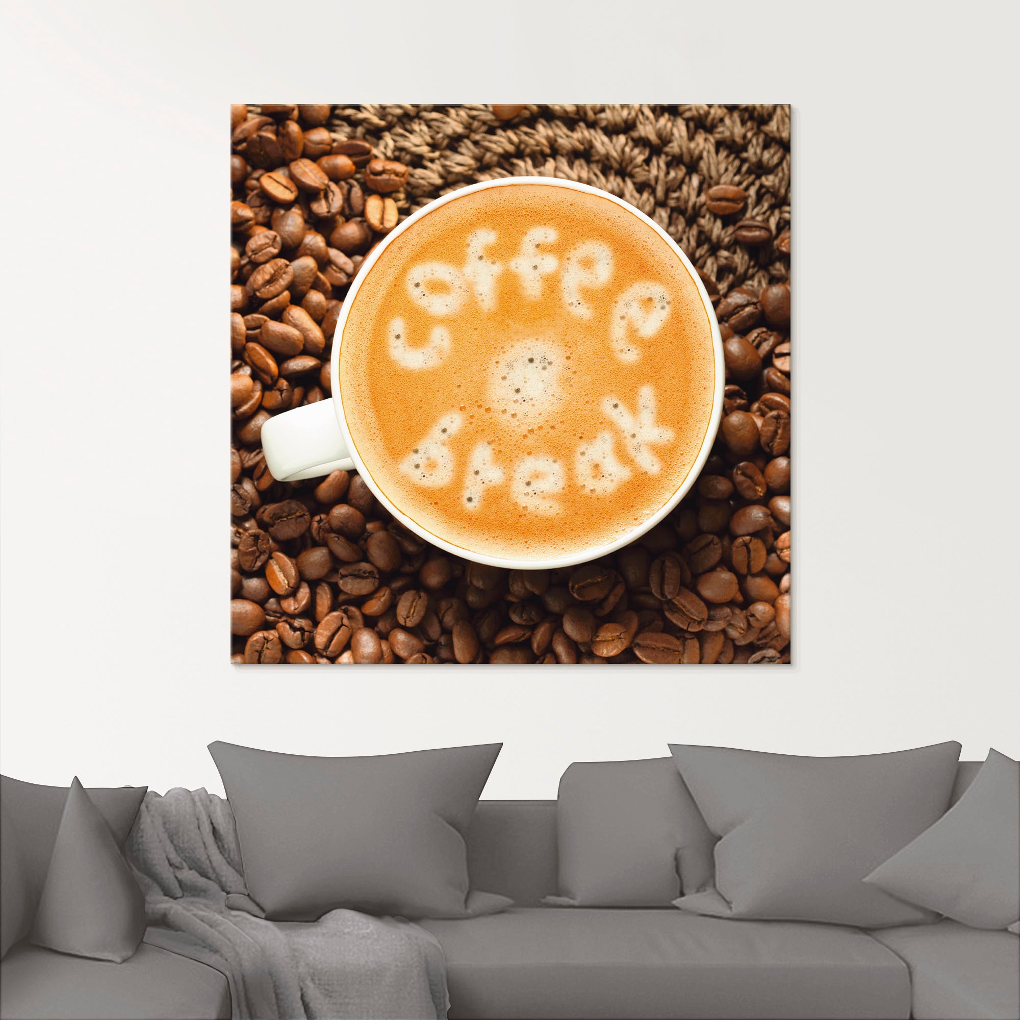Artland Glasbild »Kaffeepause«, Getränke, (1 St.), in verschiedenen Größen