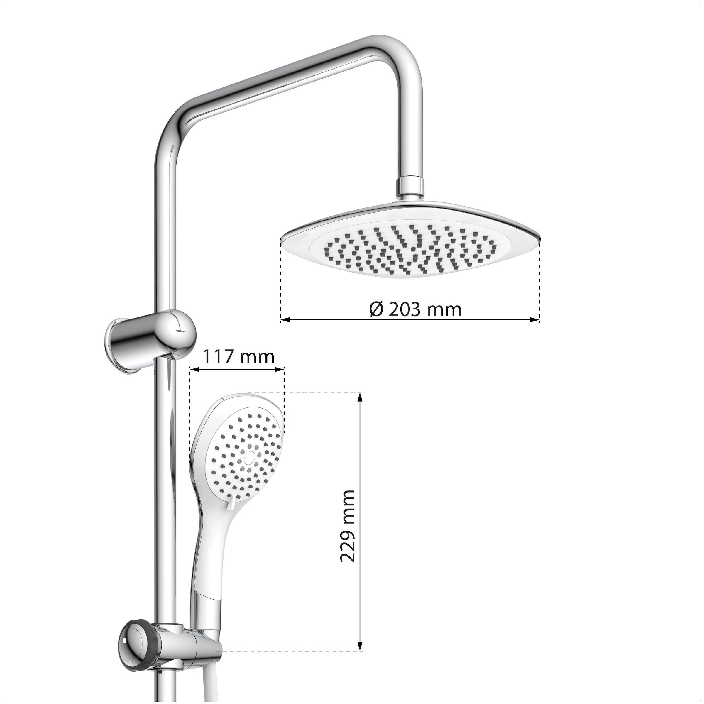 Eisl Brausegarnitur »DUSCHTRAUM« 3-fach verstellbare Wellness Handbrause mit Antikalk-Noppen