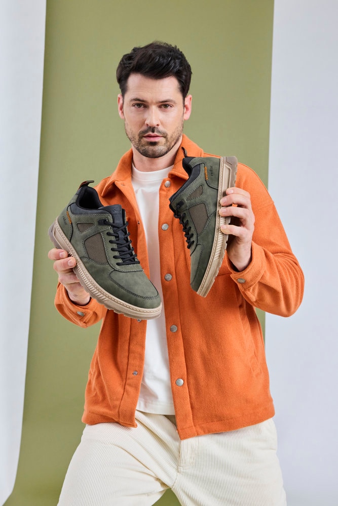 Rieker Sneaker, Schnürschuh, Halbschuh, Outdoorschuh mit gepolstertem Schaftrand