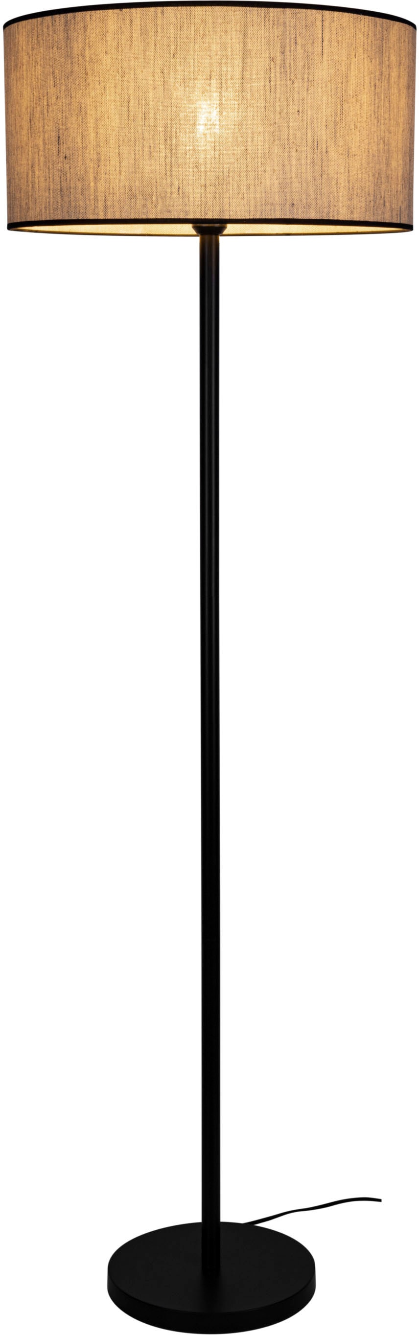 andas Stehlampe »Virrat, im skandinavischen Stil«, 1 flammig-flammig, Stehlleuchte mit Leinenschirm, im zeitlosen Design, Made in Europe