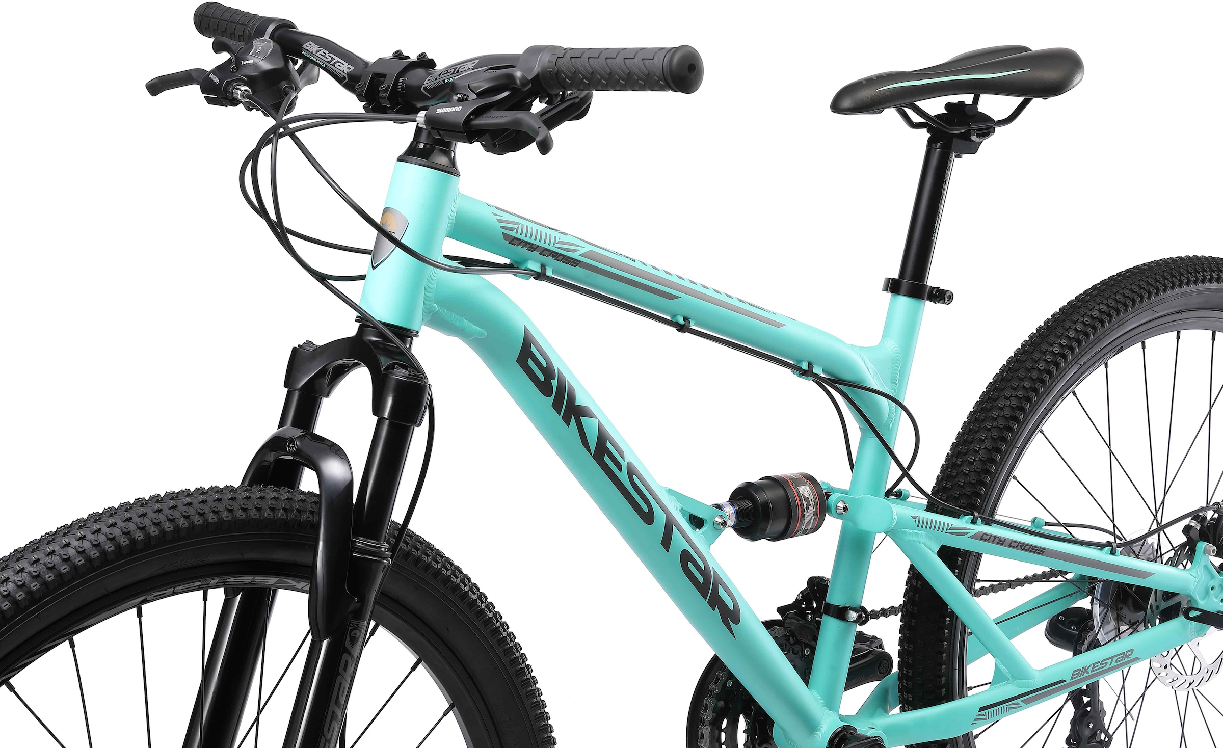 Bikestar Mountainbike 21 Gang Shimano RD-TY300 Schaltwerk Kettenschaltung für Damen und Herren, Kettenschaltung