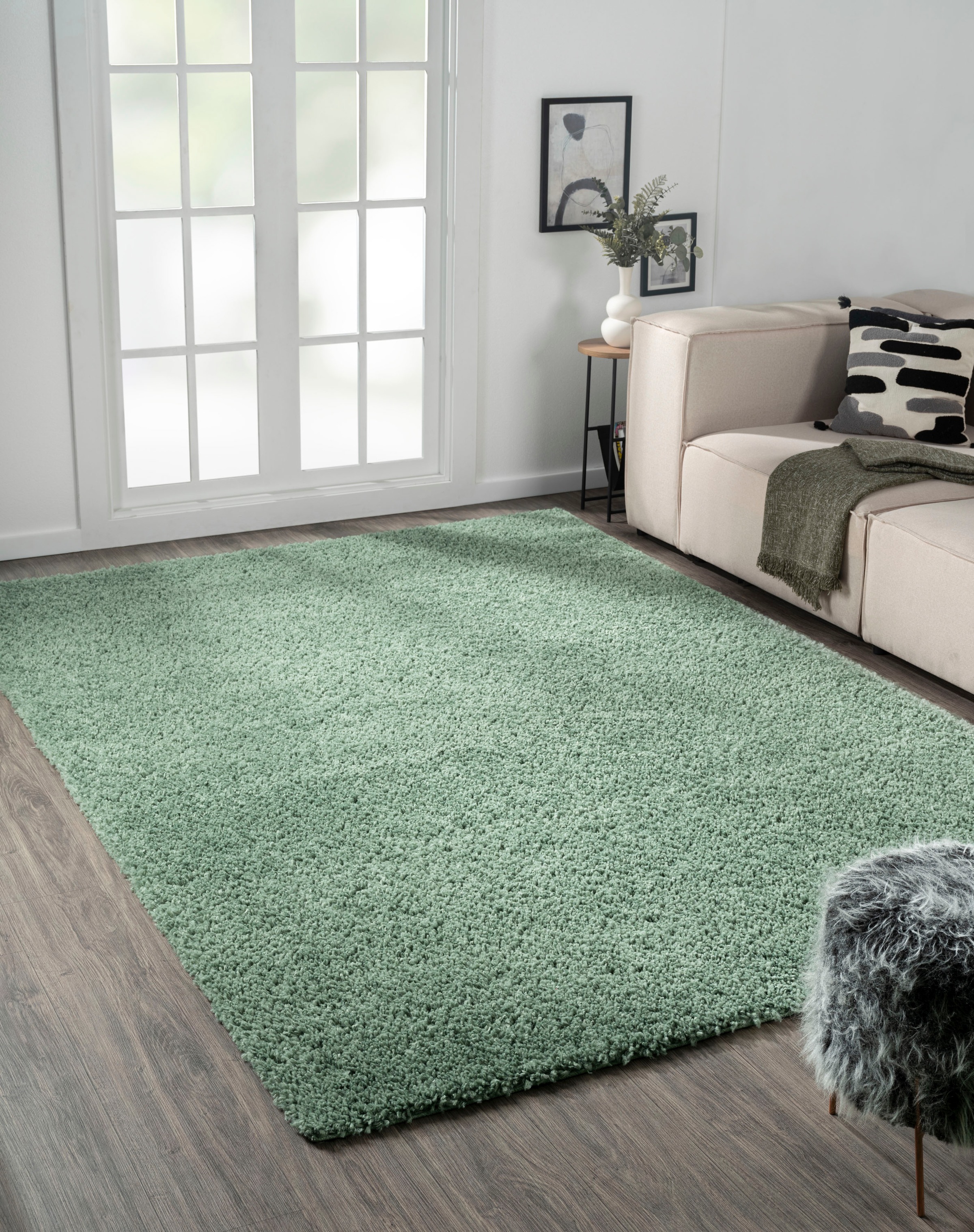 Myflair Möbel & Accessoires Hochflor-Teppich »My Shaggy«, rechteckig, 37 mm Höhe, Shaggy, Uni-Farben, leicht glänzend, Microfaser, extra flauschig