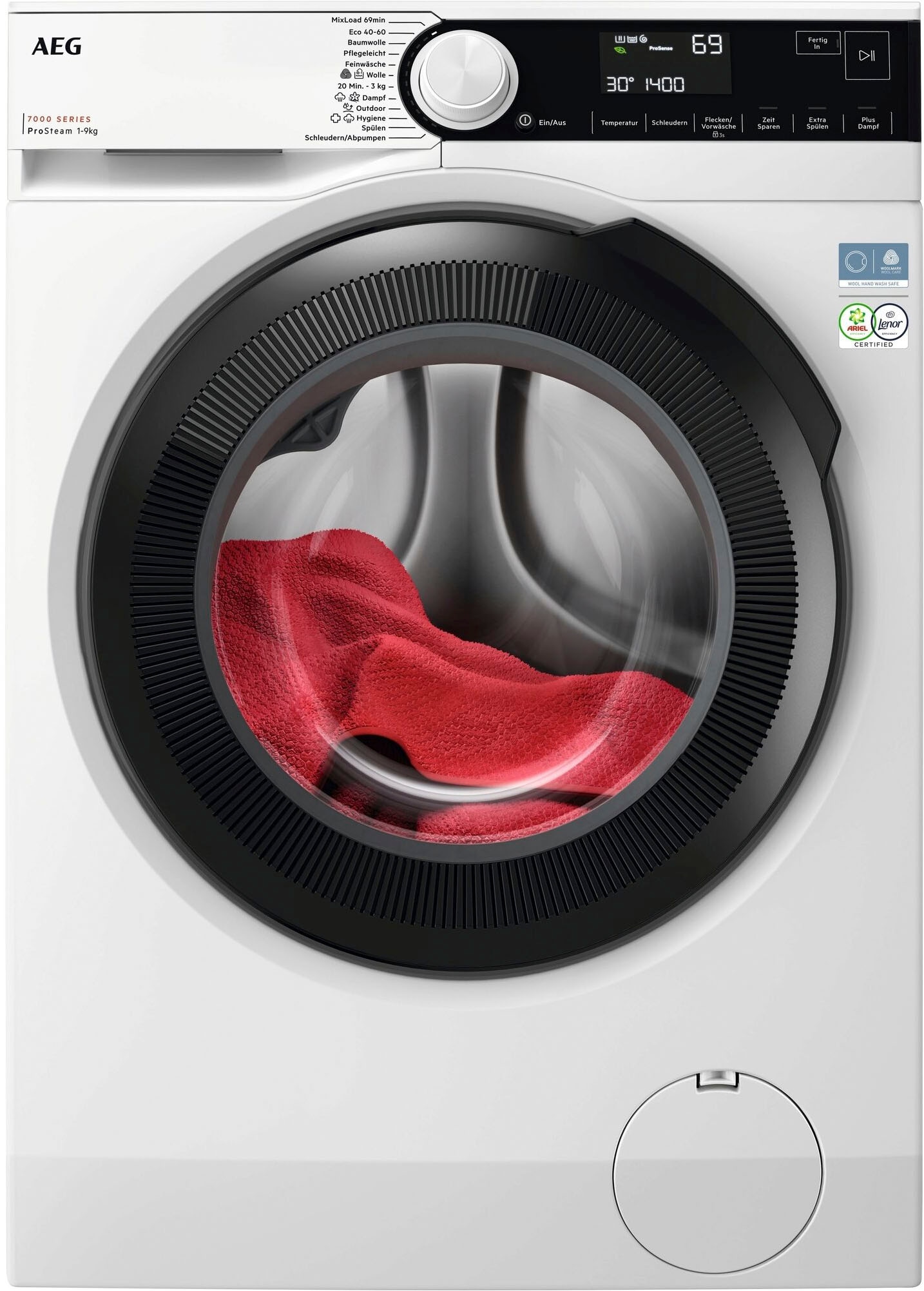 AEG Waschmaschine 7000 ProSteam® »LR7GA49FL«, 9 kg, 1400 U/min, AEG-Schontr günstig online kaufen