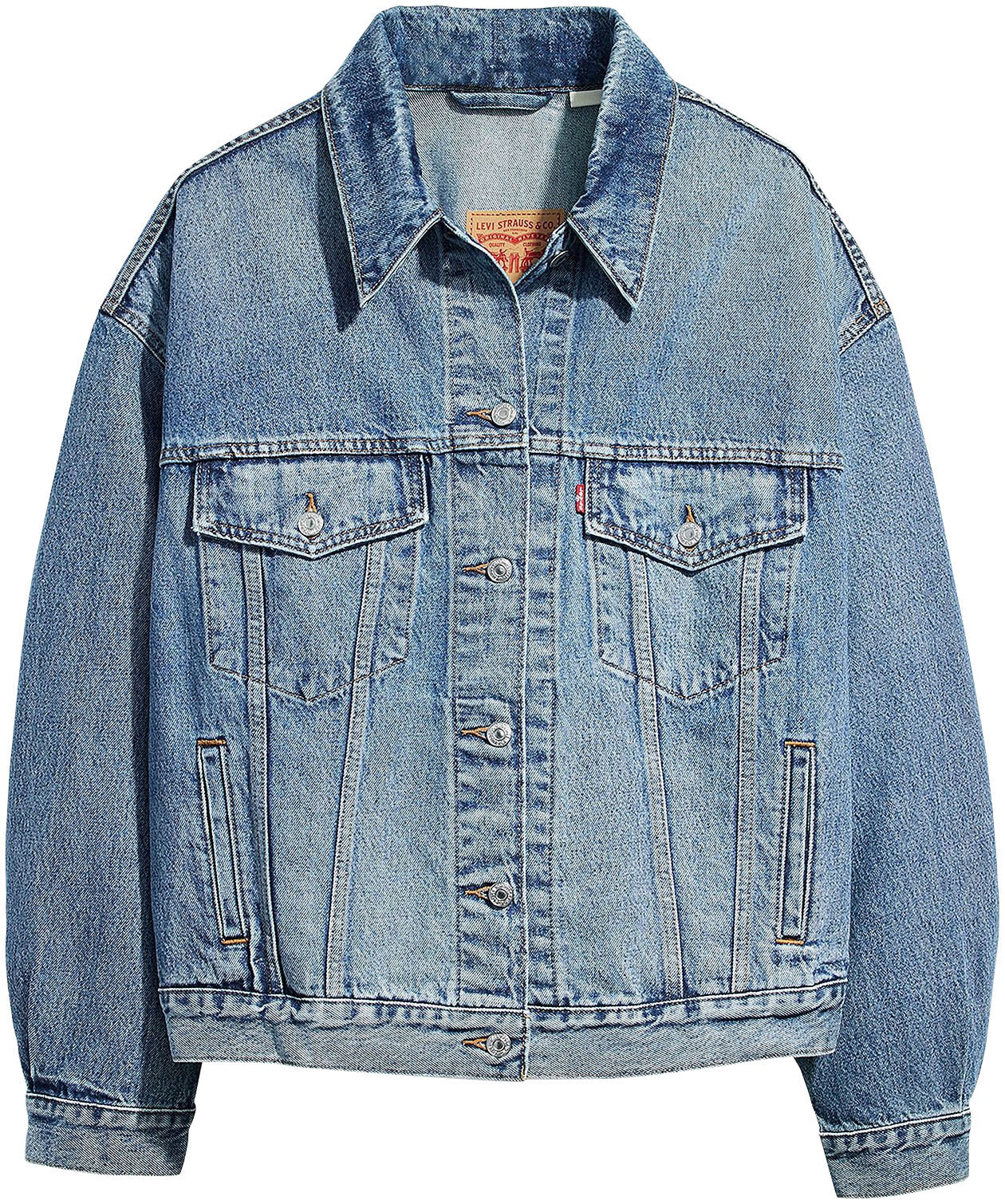 Levi's® Plus Jeansjacke »TRUCKER«, in leichter Used-Waschung