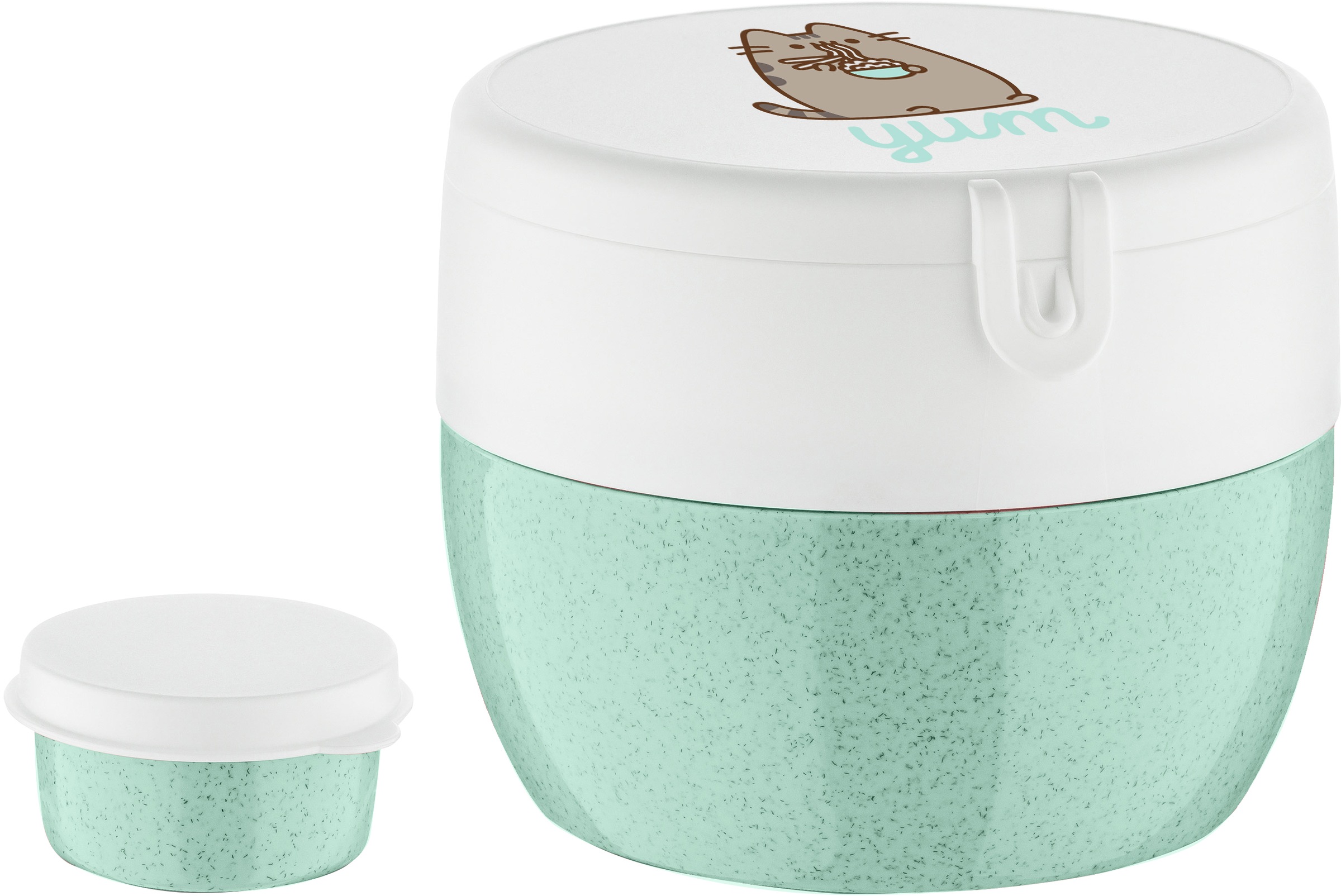 KOZIOL Lunchbox »BENTOBOX M PUSHEEN YUM«, (Set, 1 tlg.), spülmaschinengeeignet,melaminfrei,recycelbar