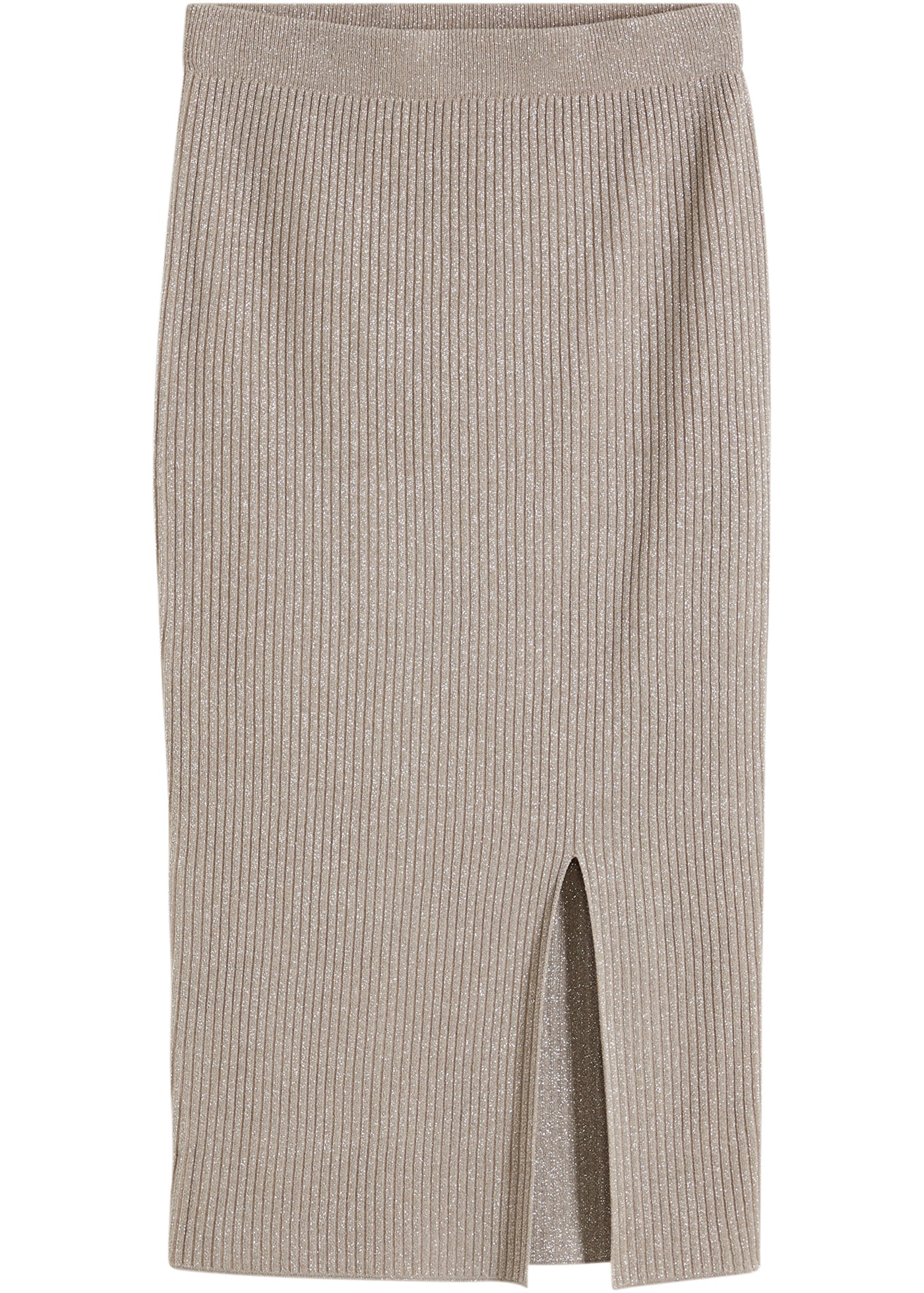 bonprix Strickrock »Strickrock aus fließendem Viskose-Mix« mit Glitzer-Details und seitlichem Schlitz