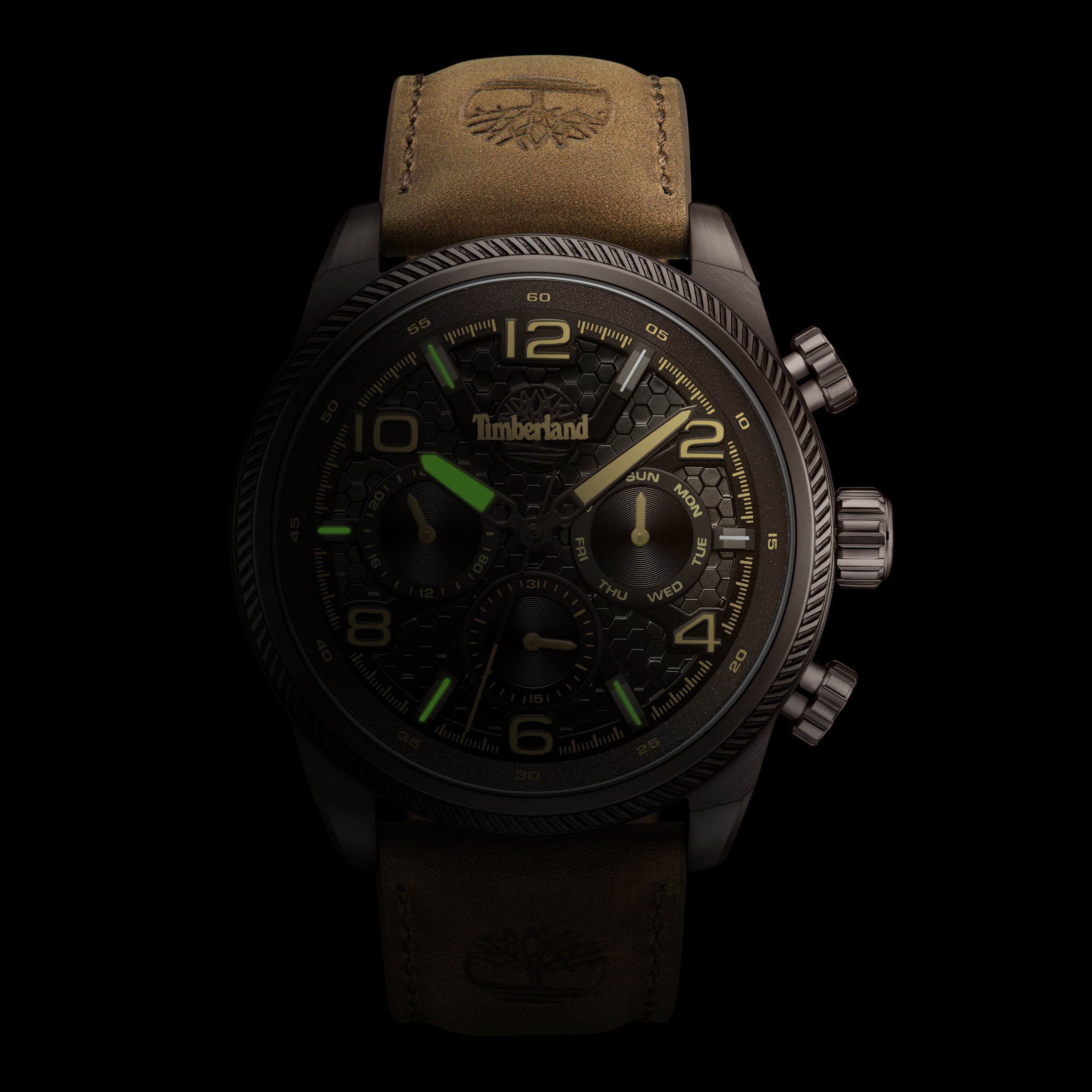 Timberland Multifunktionsuhr »HENNIKER II«, Quarzuhr, Armbanduhr, Herrenuhr, Datum, Lederarmband