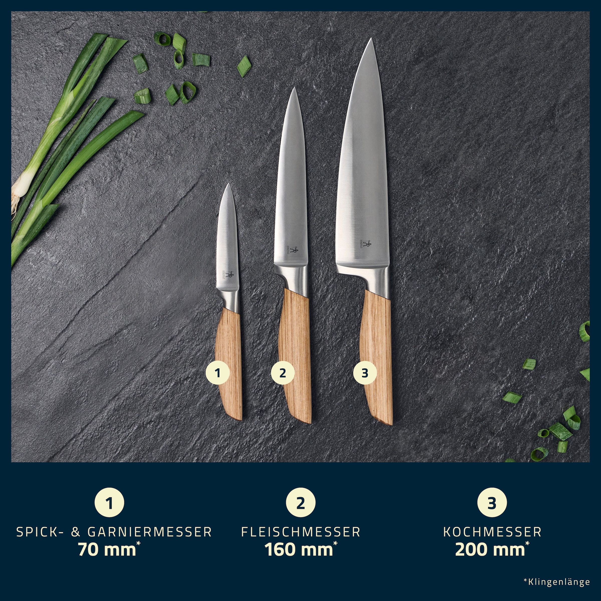 HENCKELS by ZWILLING Messer-Set »Pakka« Rostfreier Klingenstahl, Edles Pakkaholz