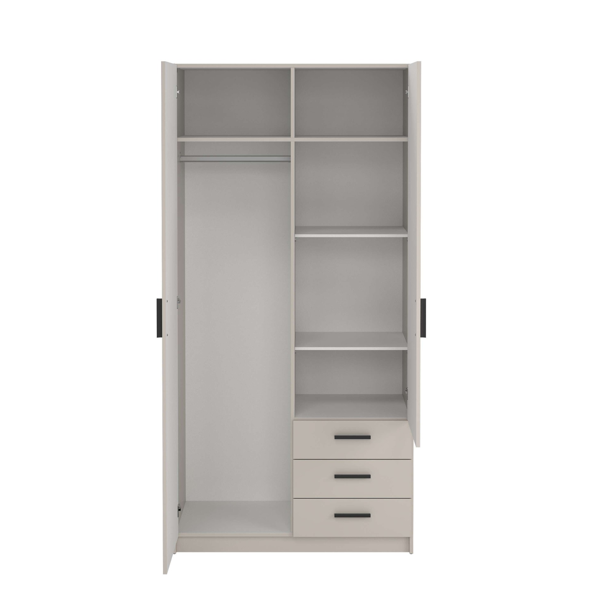 INOSIGN Kleiderschrank »Sprint , viel Stauraum, robuste Qualität, 3 Breiten 98, 147, 195 cm« viel Stauraum mit Türen, Schubladen und Einlegeböden, modernes Design