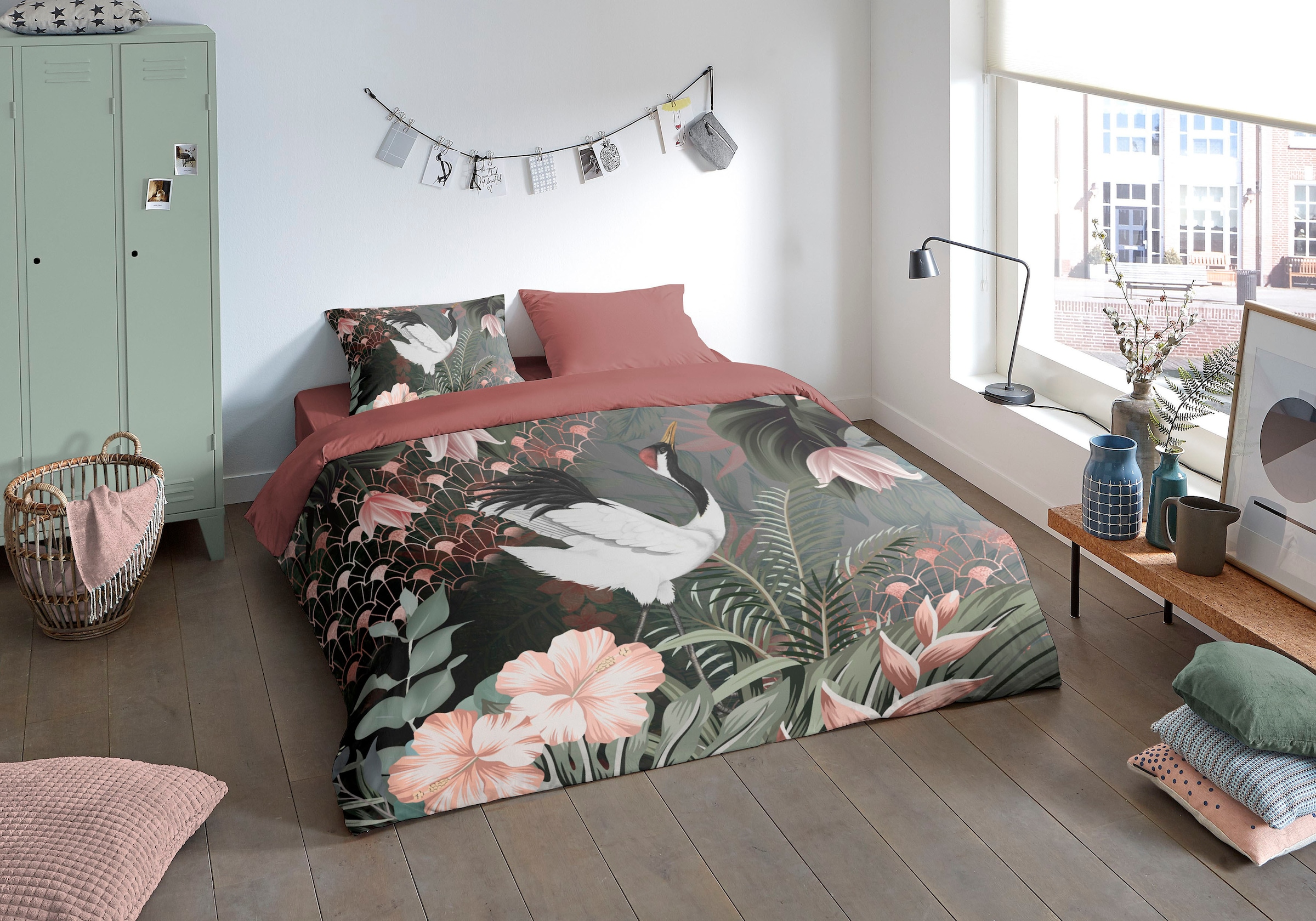 PURE luxury collection Wendebettwäsche »Anna«, Mikrofaser, 135x200, Pflegeleicht, Reißverschluss, Wendeoptik, Blumen