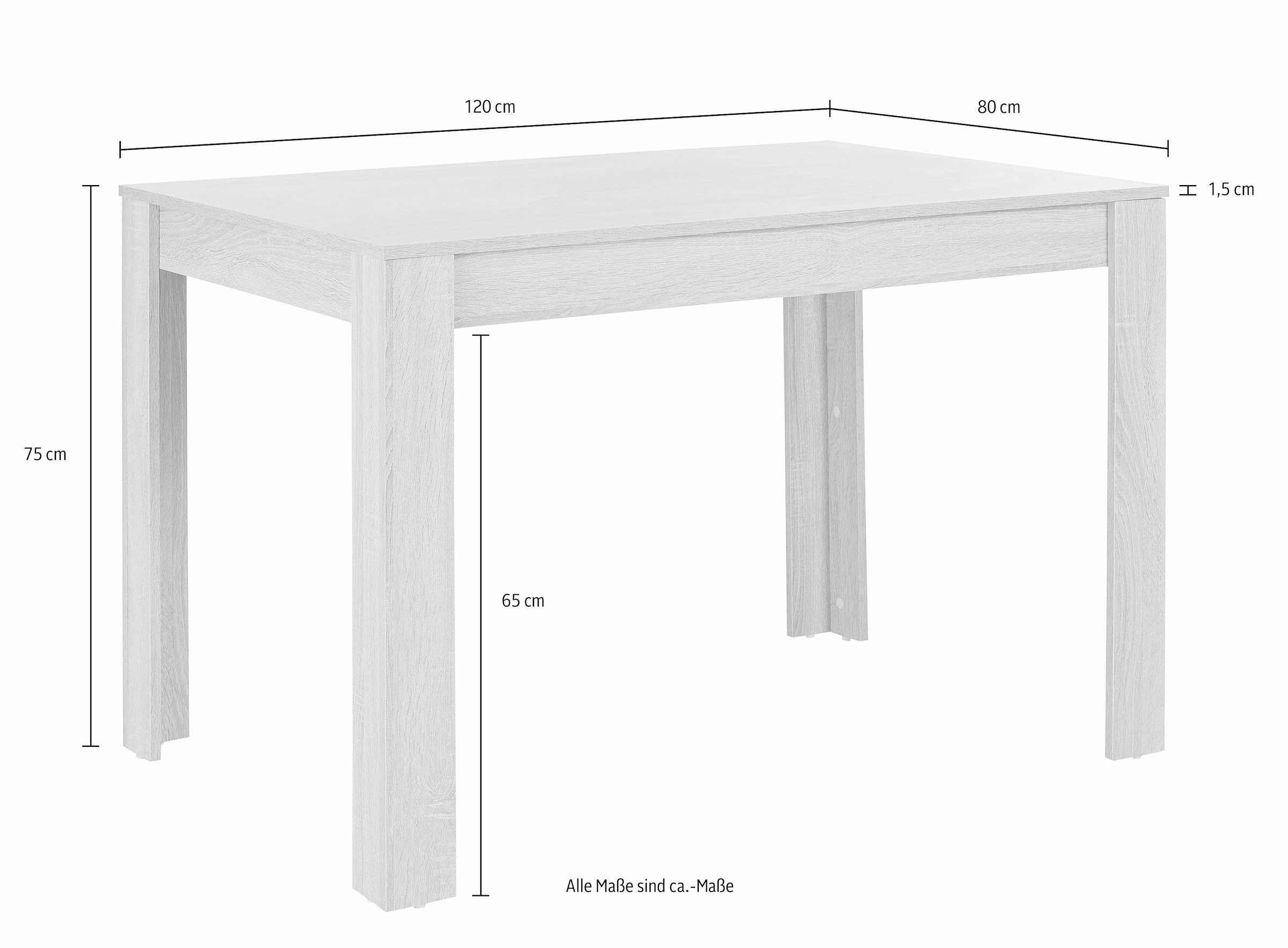 2. Bild von INOSIGN Esstisch »Lynn«, Breite 120 cm