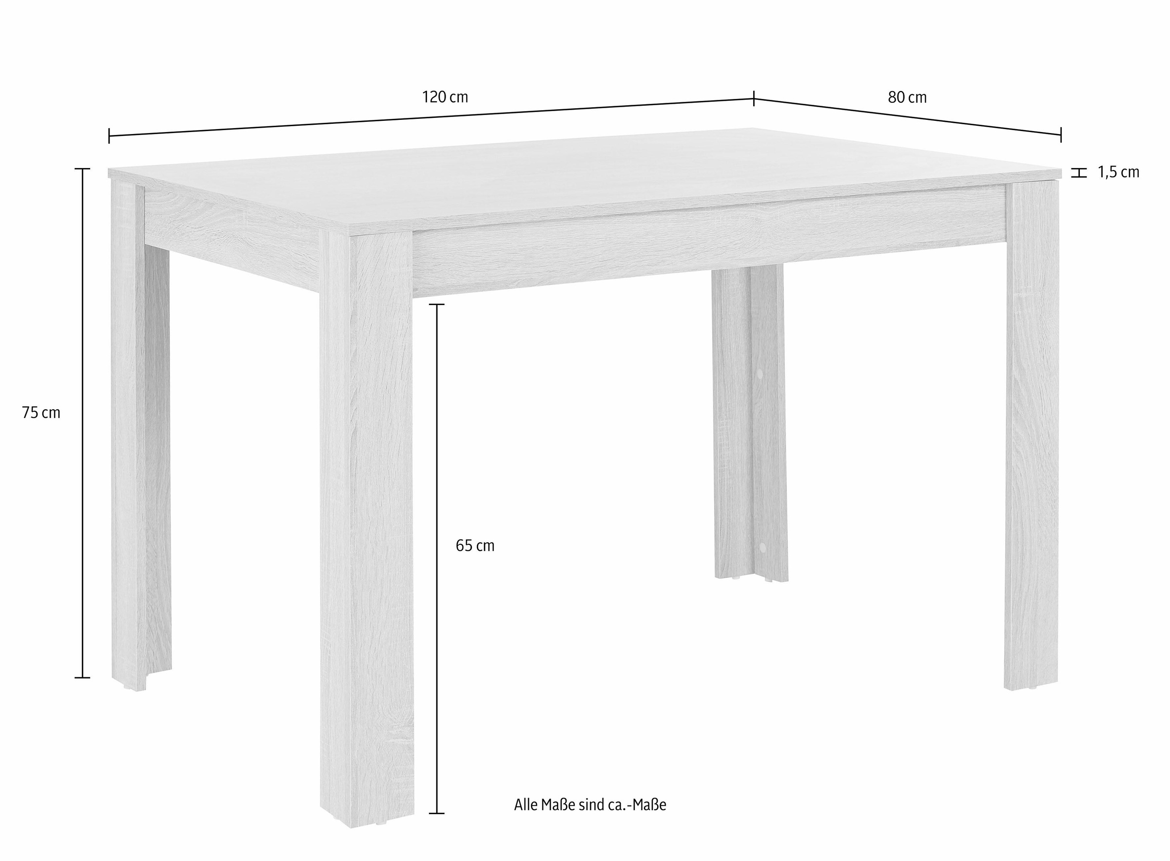 INOSIGN Esstisch »Meigh, TOPSELLER!«, (Tisch, Esstisch), Breite 120 cm, ver günstig online kaufen