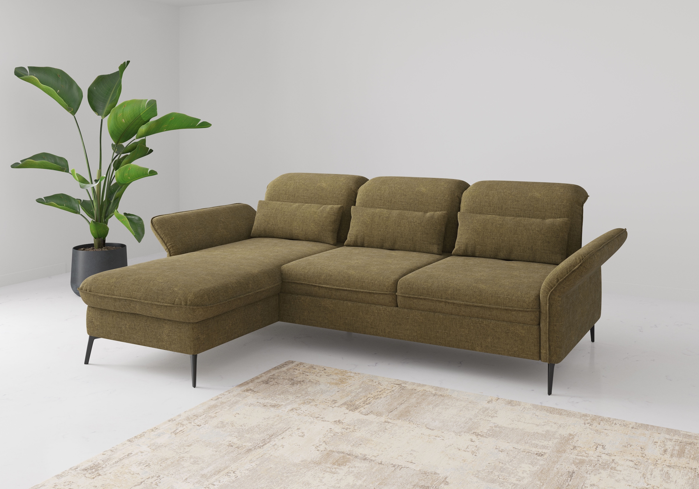 sit&more Ecksofa »Emely, inkl. Sitztiefenverstellung« wahlweise mit Bettfun günstig online kaufen