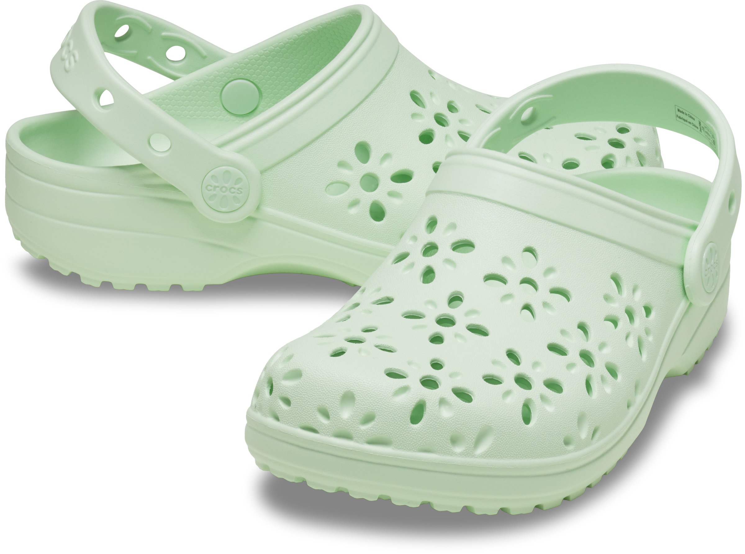 Crocs Clog »Classic Floral Cut Out Clog«  Sommerschuh, Sandale, Strandschuh mit schwenkbarem Fersenriemen