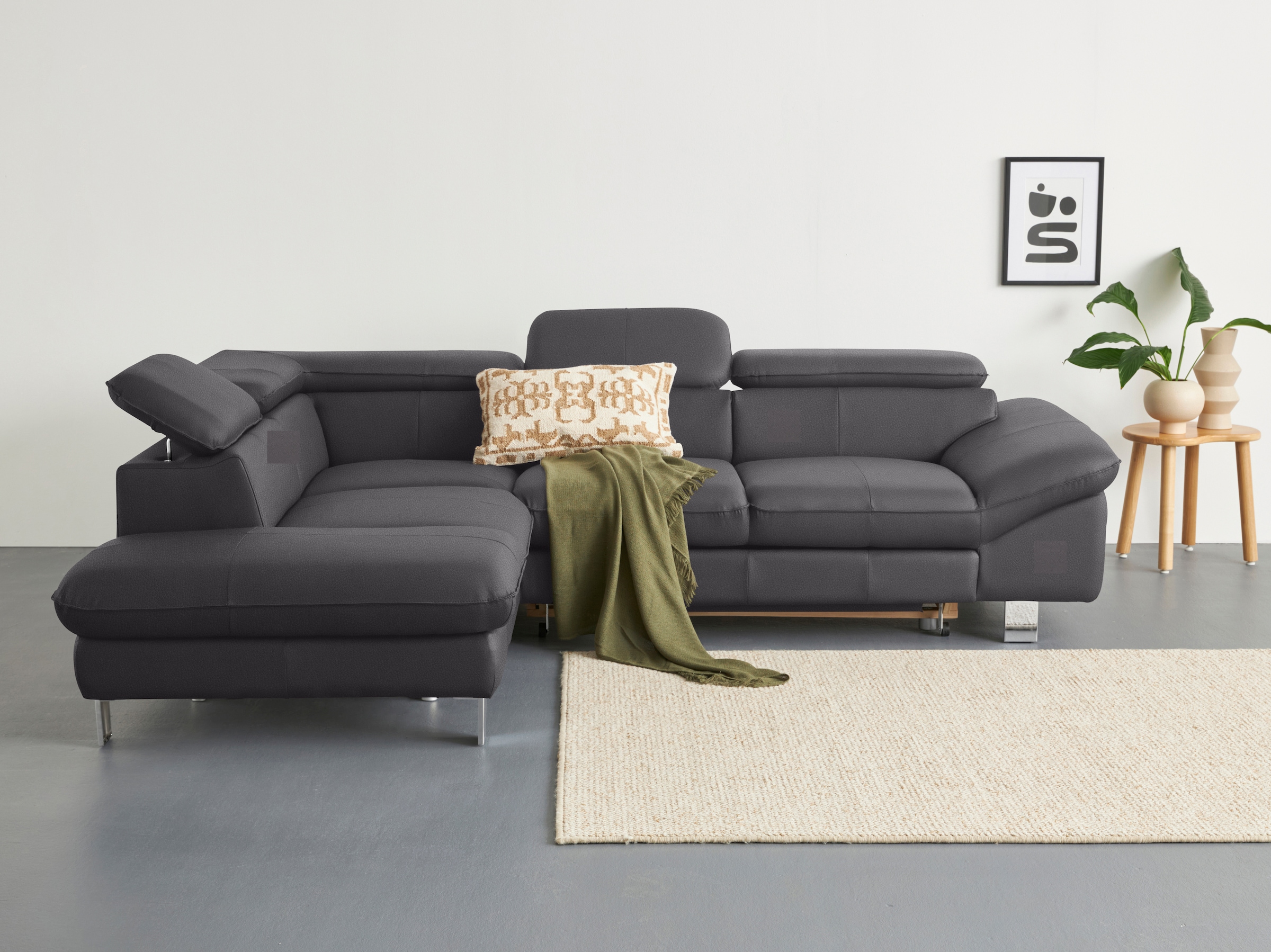 COTTA Ecksofa "Driver L-Form" mit Kopfteilverstellung, wahlweise mit Bettfu günstig online kaufen