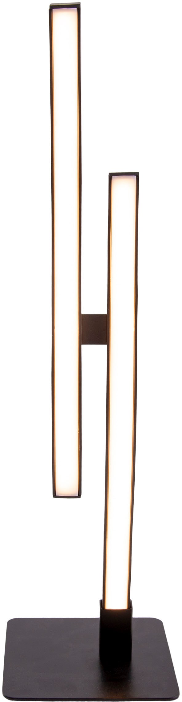näve LED Tischleuchte »Onda«, 2 flammig, Leuchtmittel LED-Modul | LED fest integriert, Tischlampe warmweiß, H: 44cm, 10W, schwarz-matt, IP20