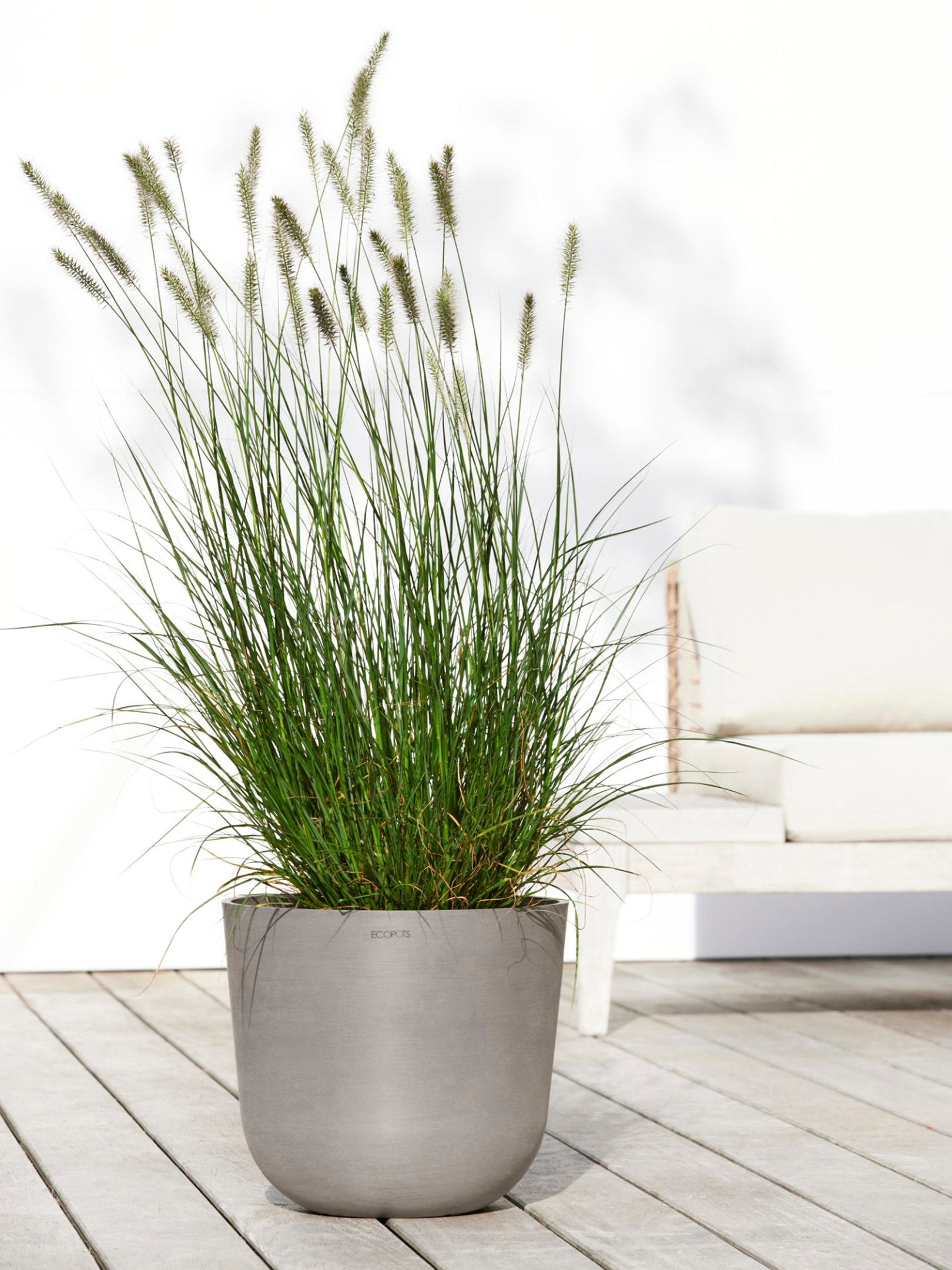ECOPOTS Blumentopf »Oslo 35 Taupe«, für innen und außen: frostsicher, bruchsicher und lichtbeständig