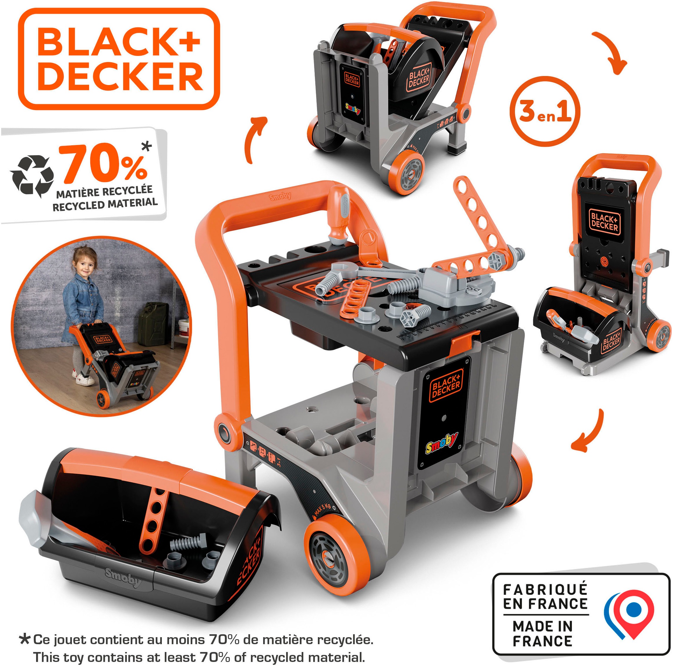 Smoby Spielwerkbank »Black+Decker«, Made in Europe